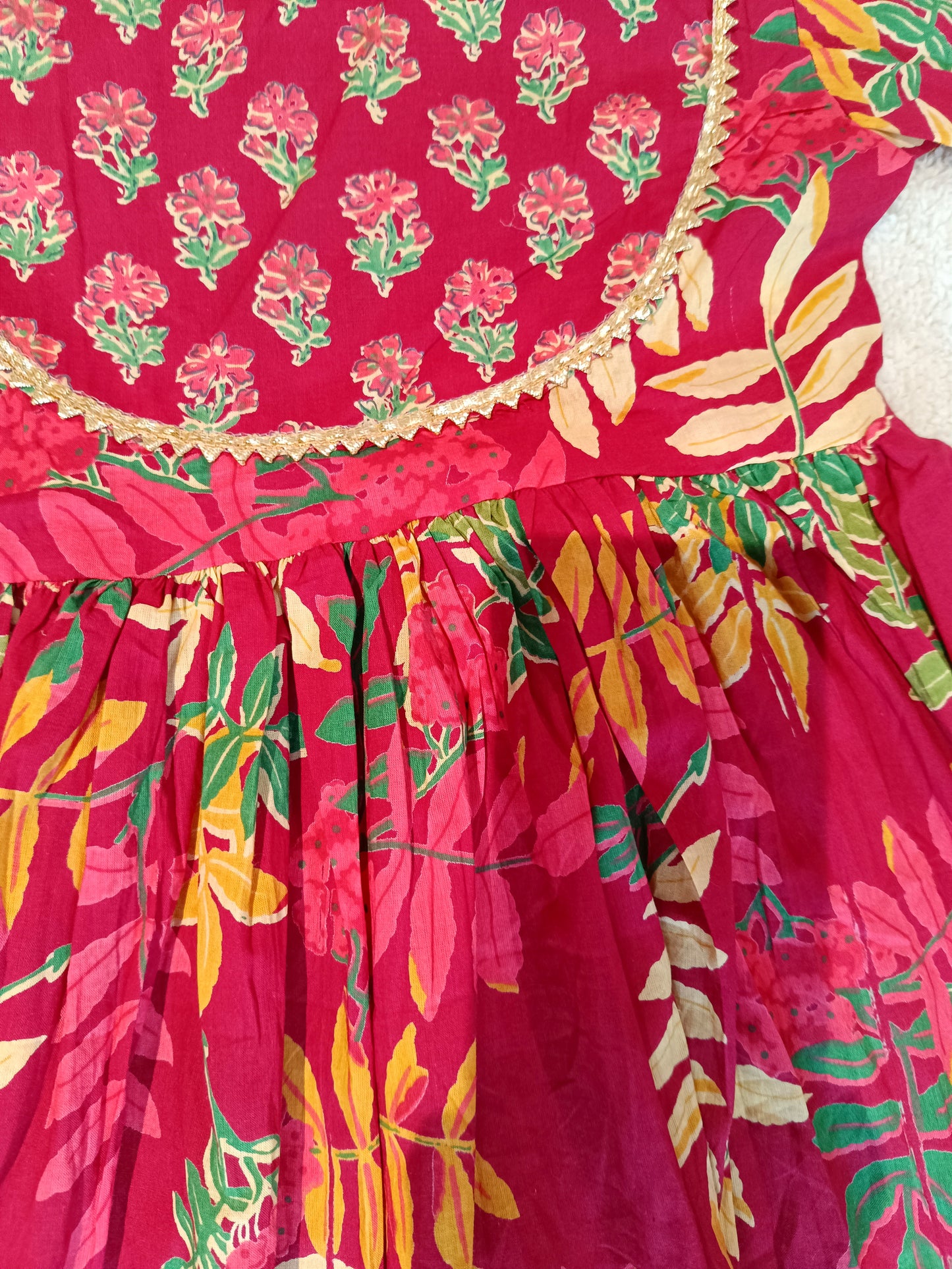 Block Print Maroon Colour Anarkali Suit With Sharara