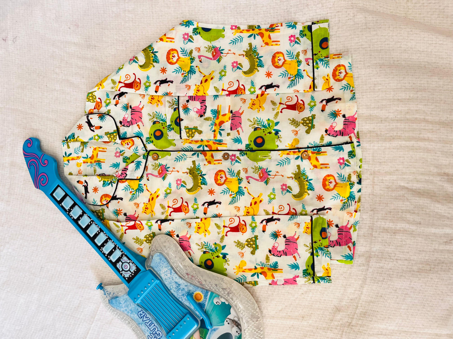 Animals print Multicolor Night Suit