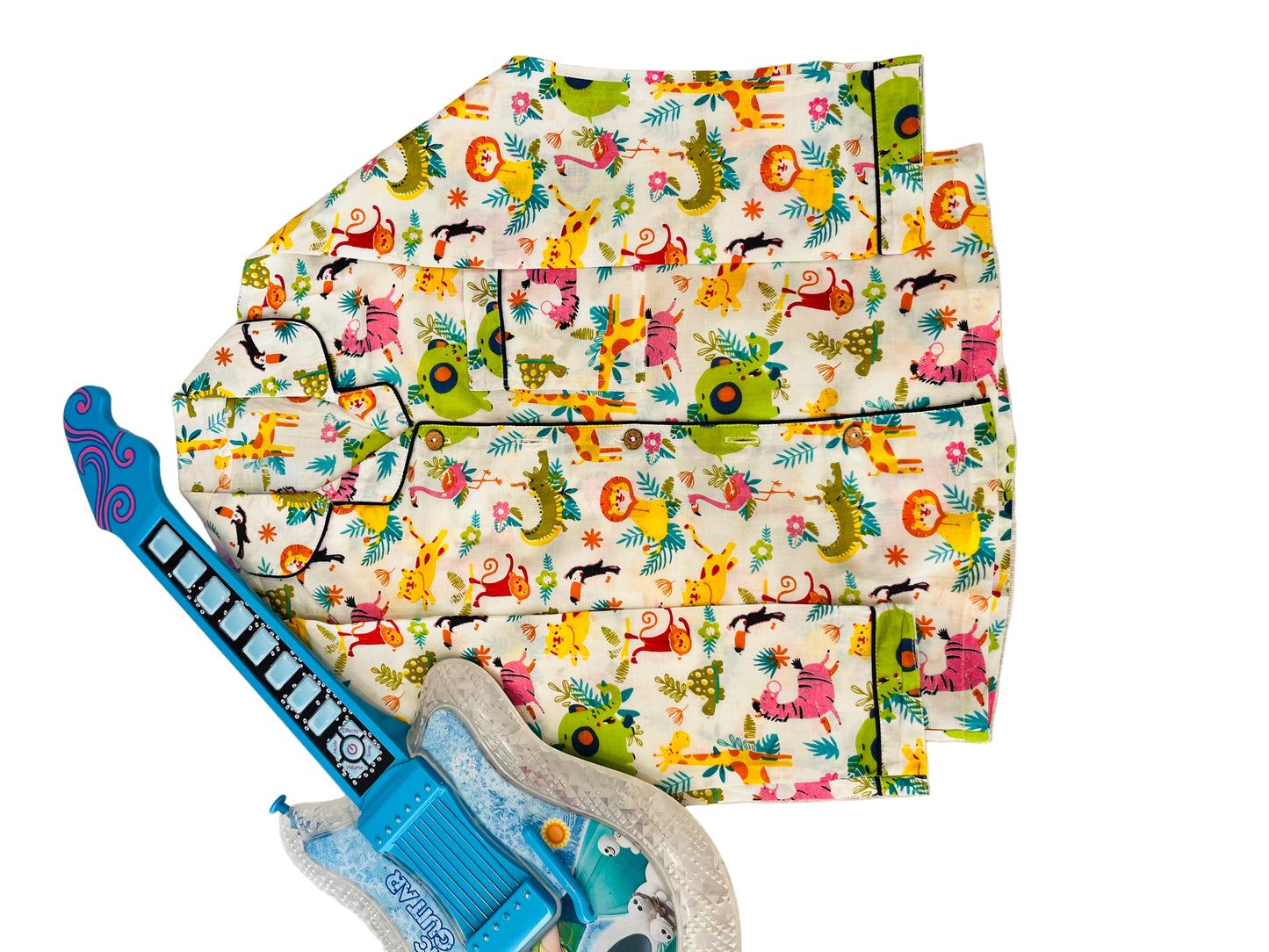 Animals print Multicolor Night Suit