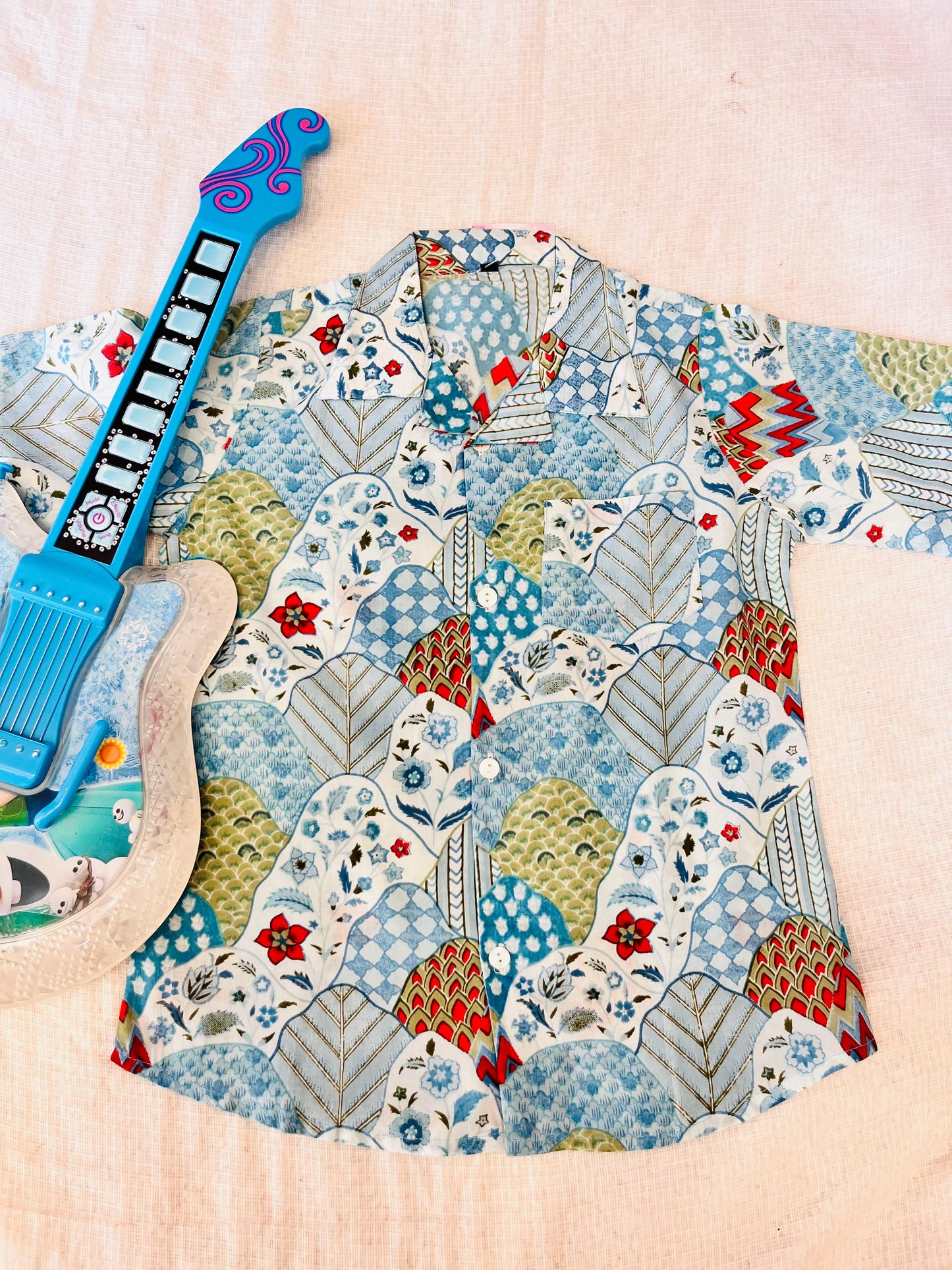 Grey Abstract printed Cord-Set for Boys