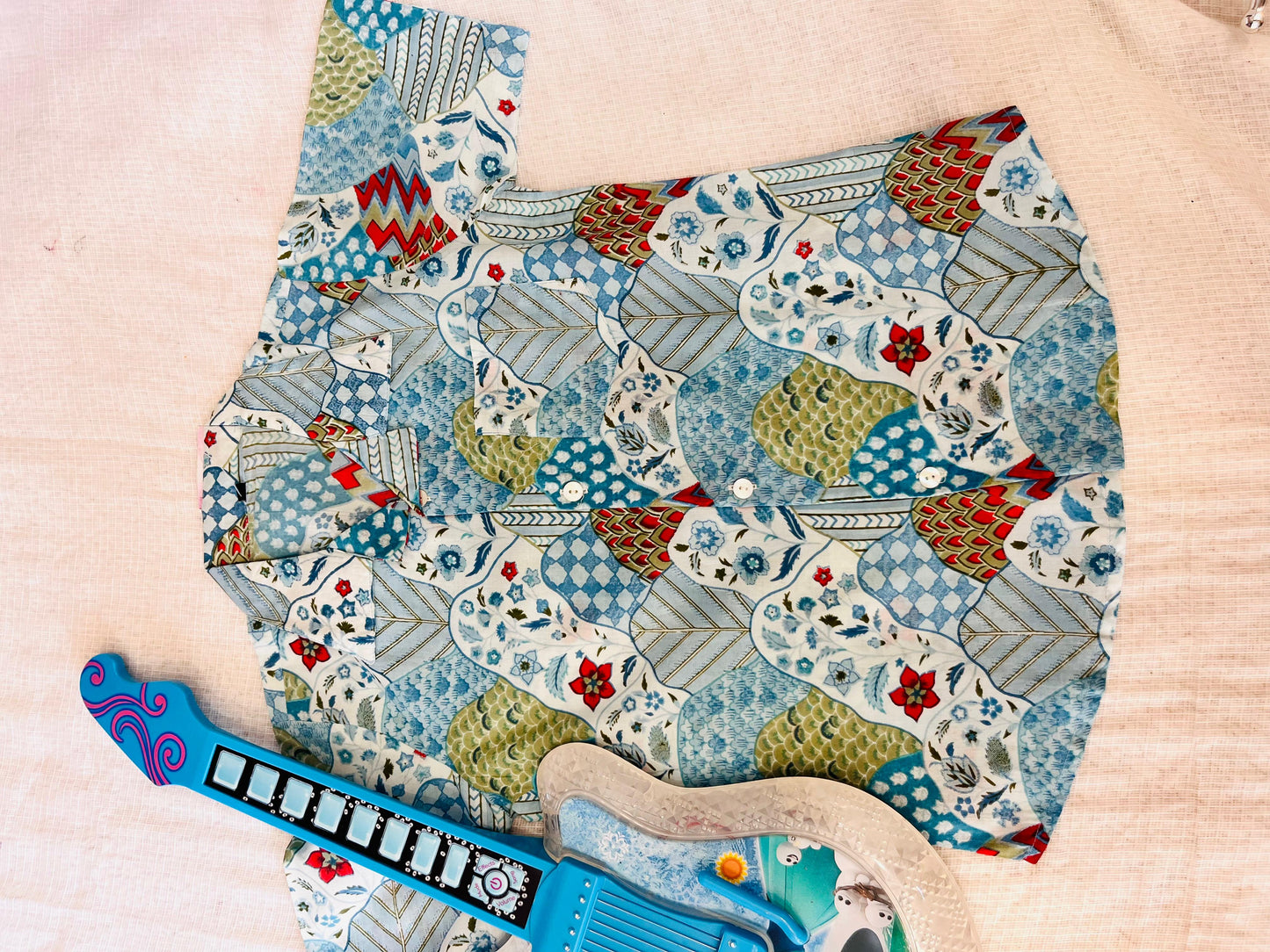 Grey Abstract printed Cord-Set for Boys