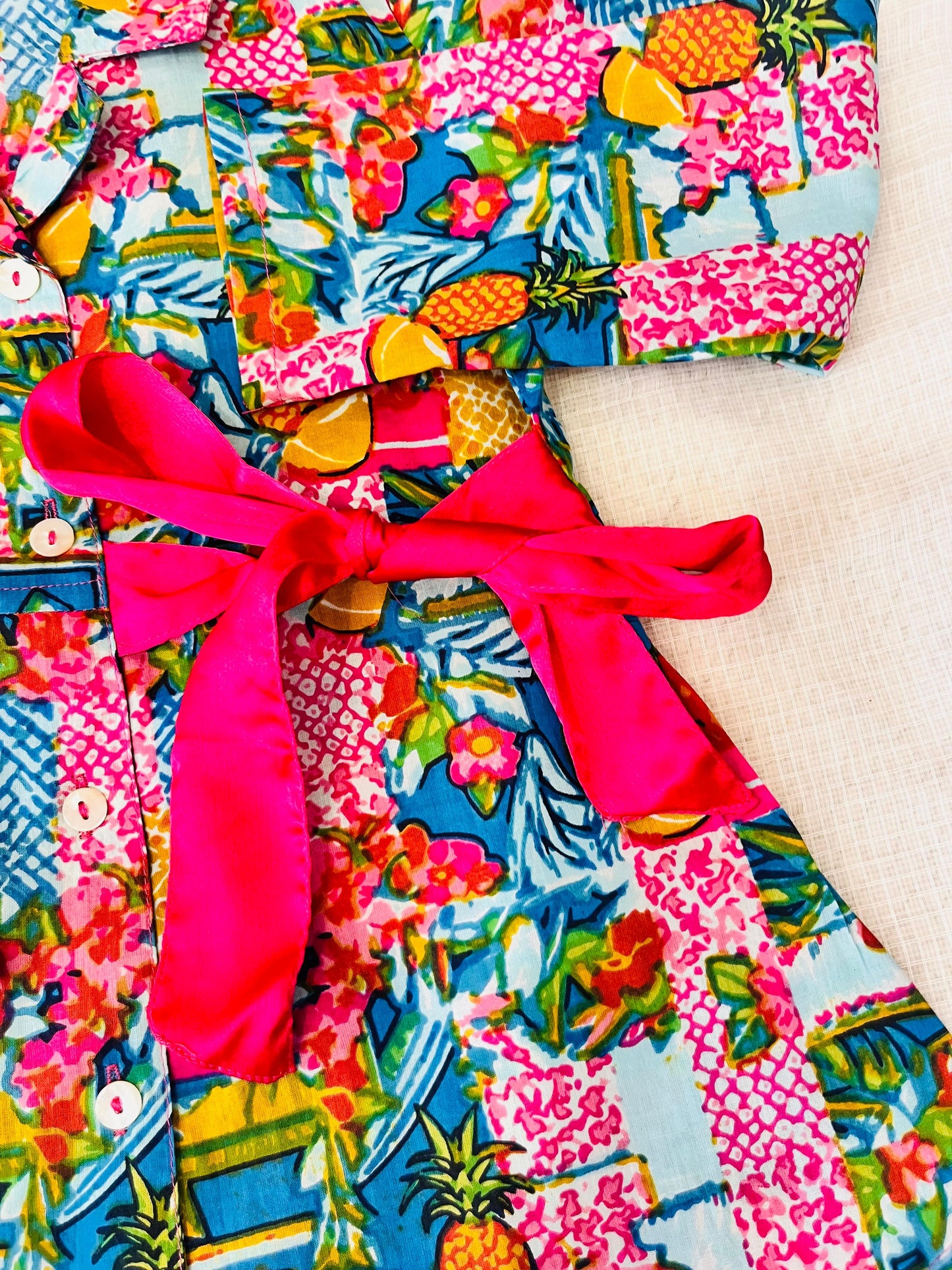 Fruit Print Pink colour Girls Co-Ord Set