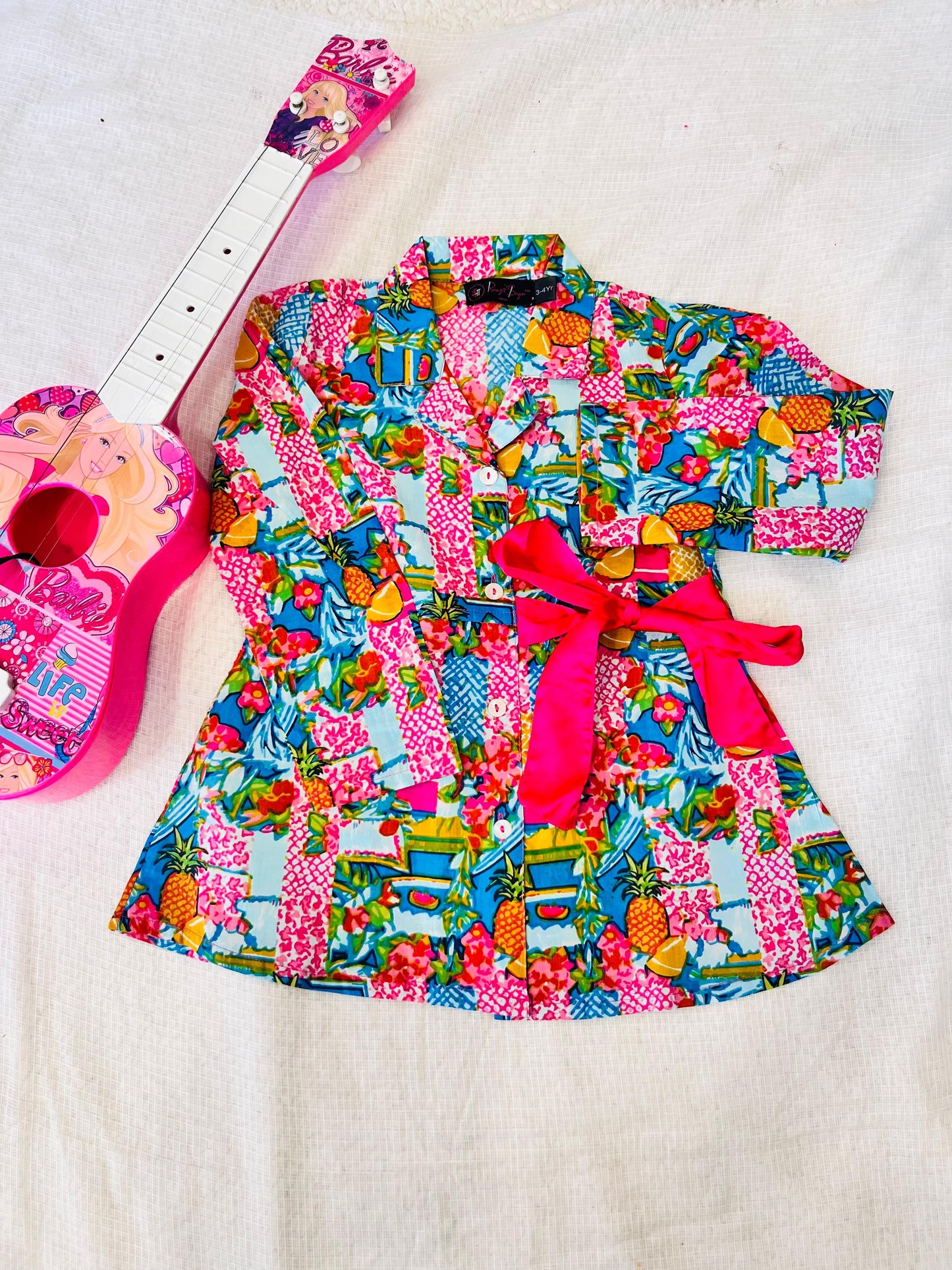 Fruit Print Pink colour Girls Co-Ord Set
