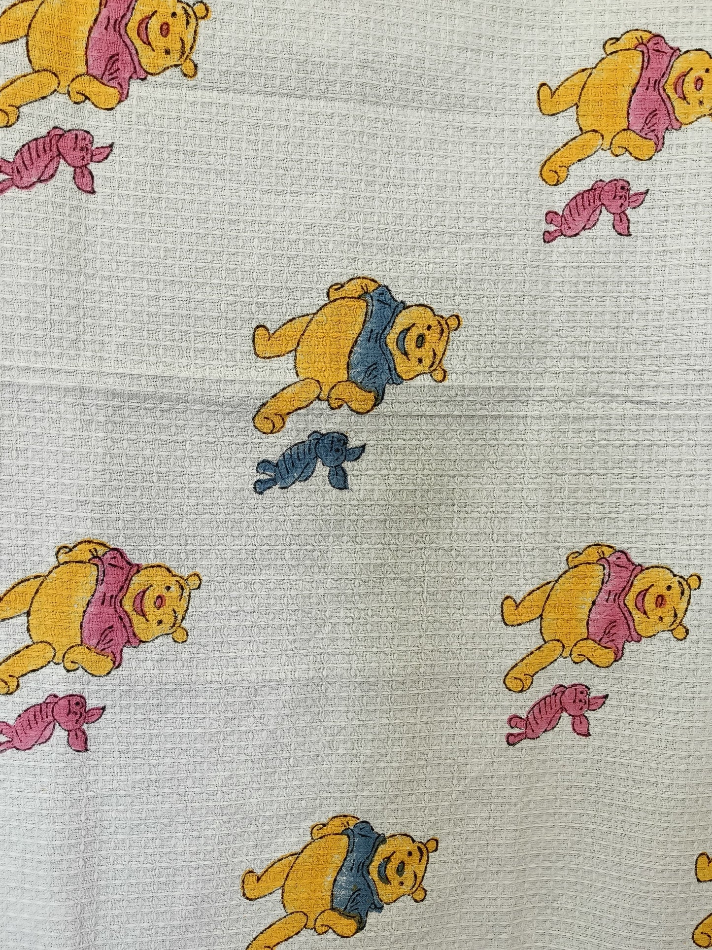 Winnie Pooh Print White Cotton Bath Towel