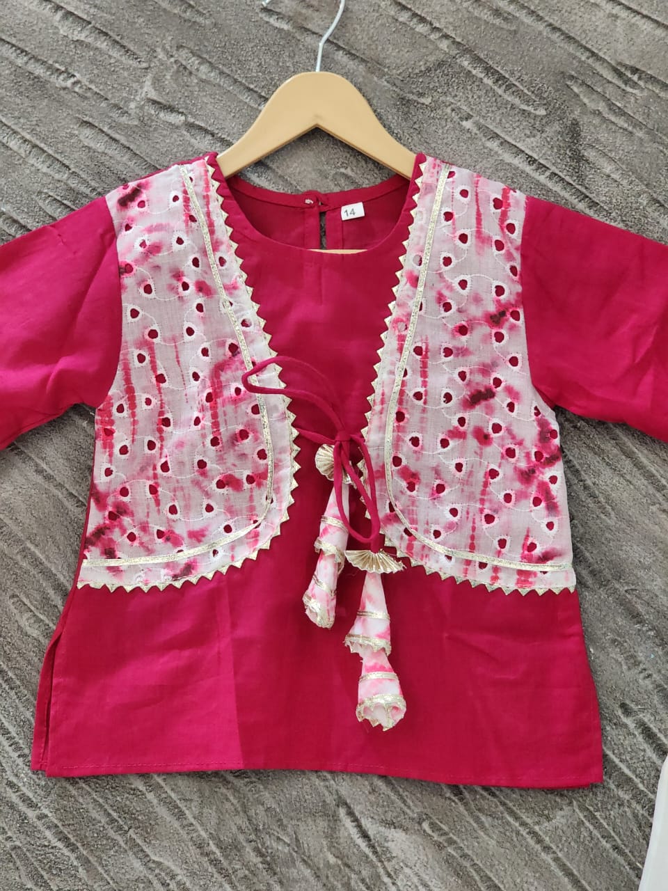Tie and Die Rani Pink Coloured Afghani Style Suit Set