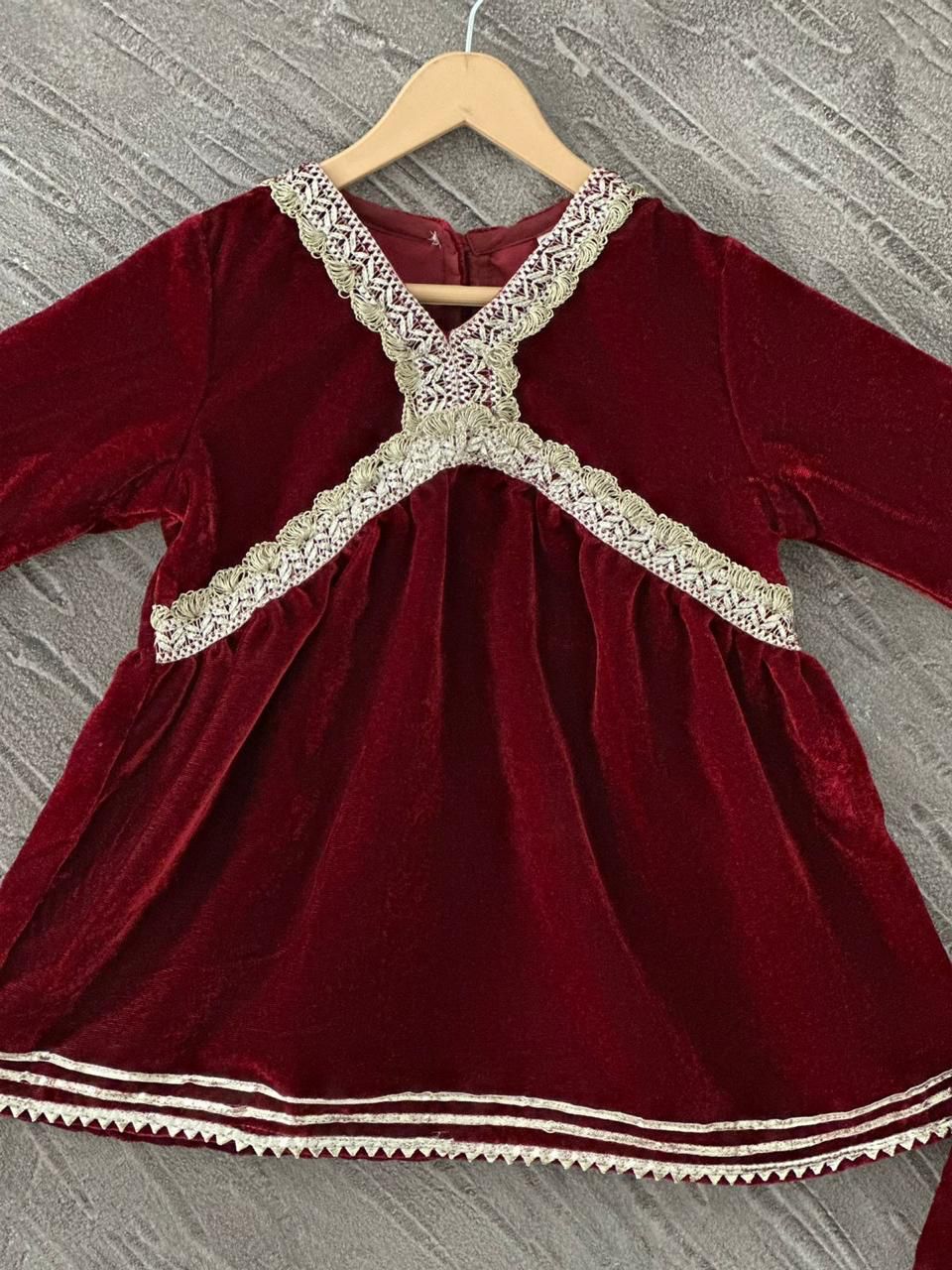 Mehroon Colour Anarkali suit with Sharara