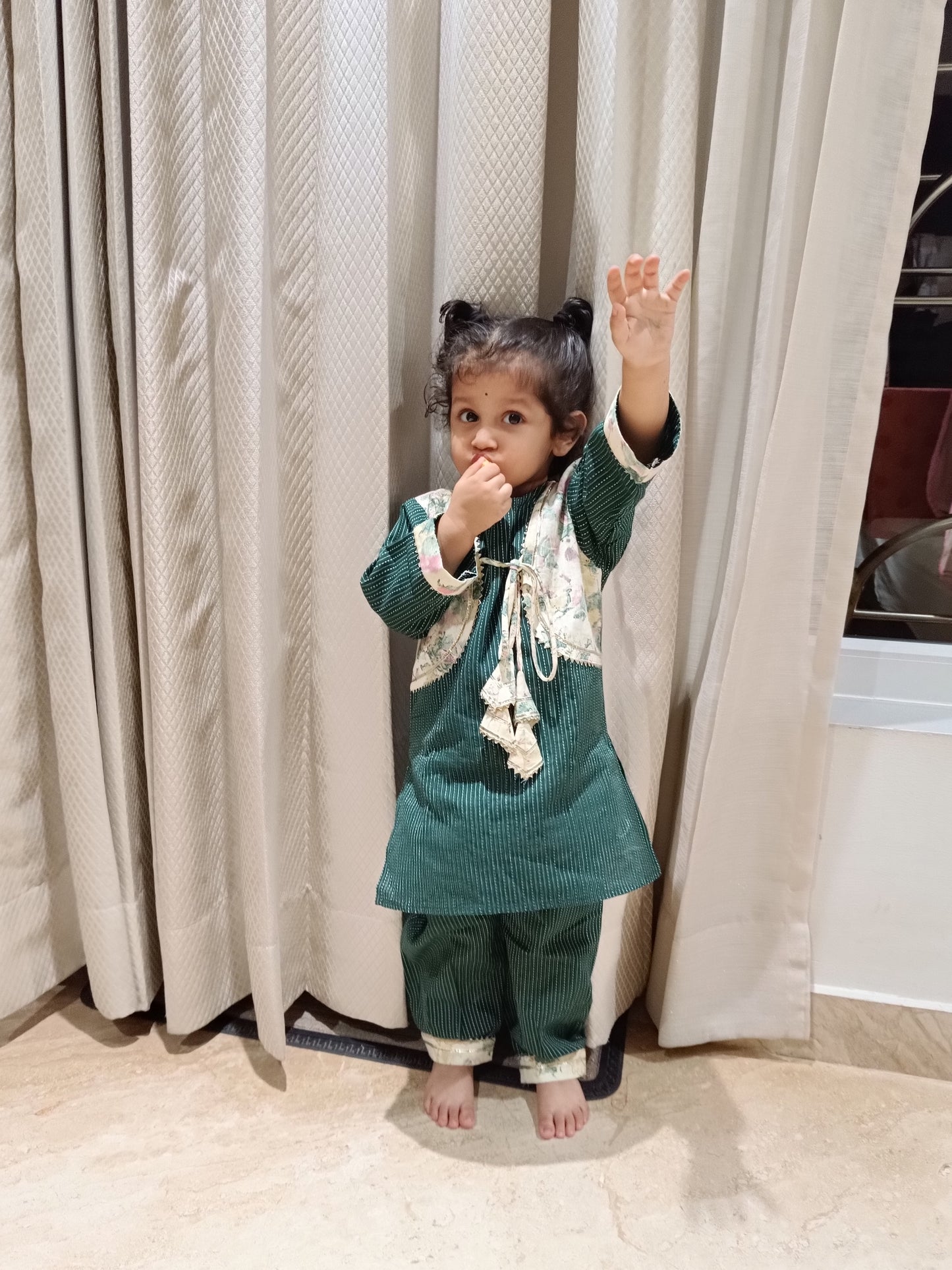 Green Coloured Afghani Style Suit Set