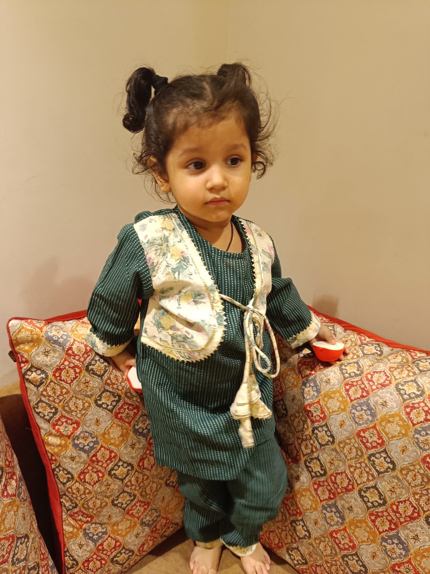 Green Coloured Afghani Style Suit Set