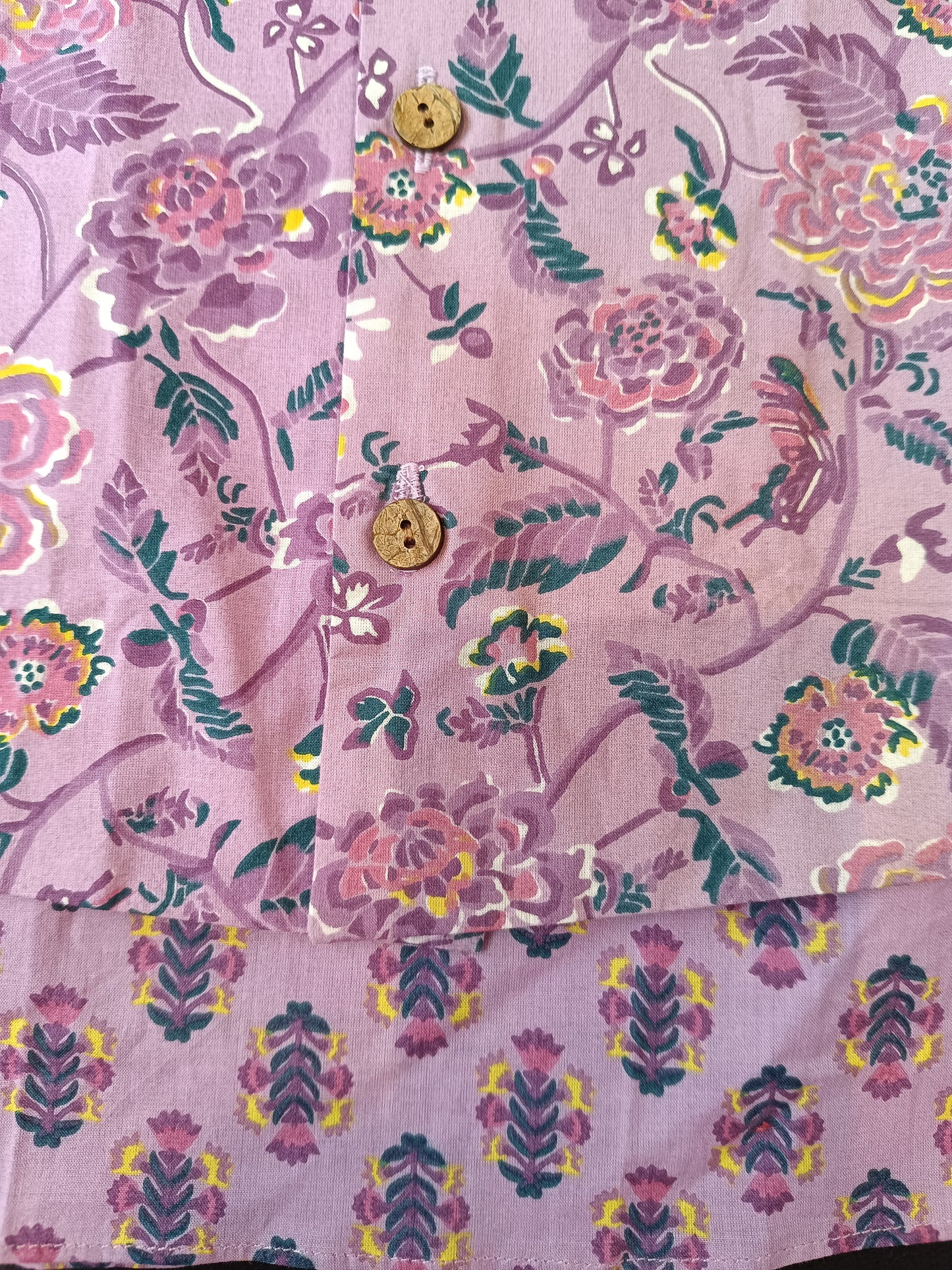 Lavender Fool -Patti print Jacket with Kurta -Pyjama