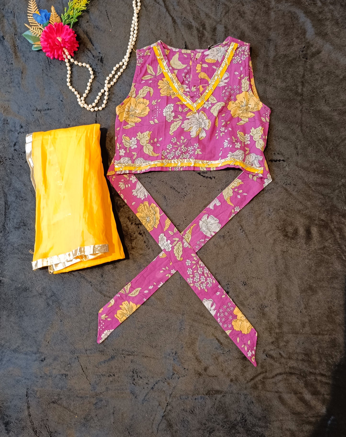 Floral Printed Purple Colour Lehenga Choli