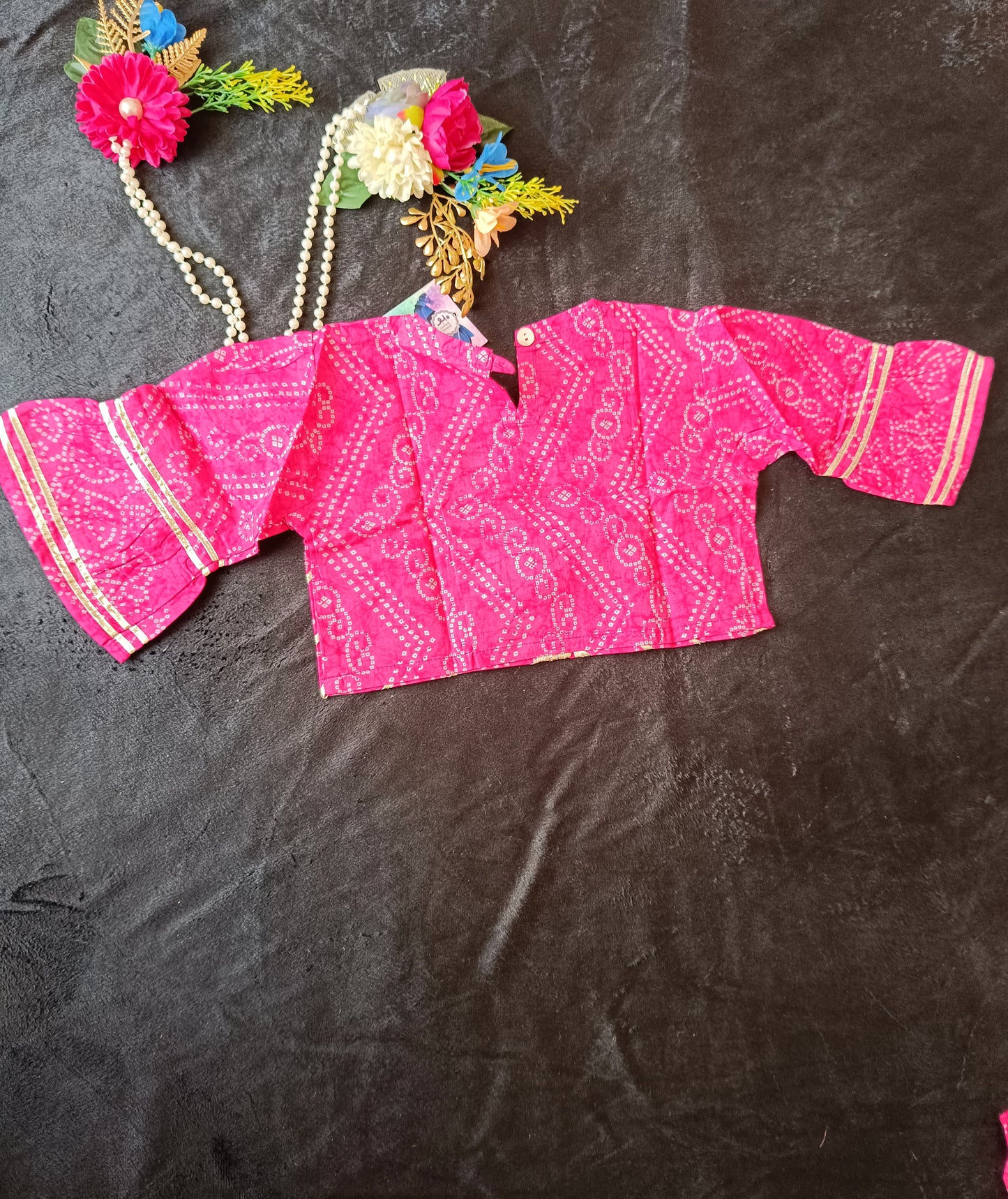 Bock Print Rani Pink Coloured Lehnga Choli