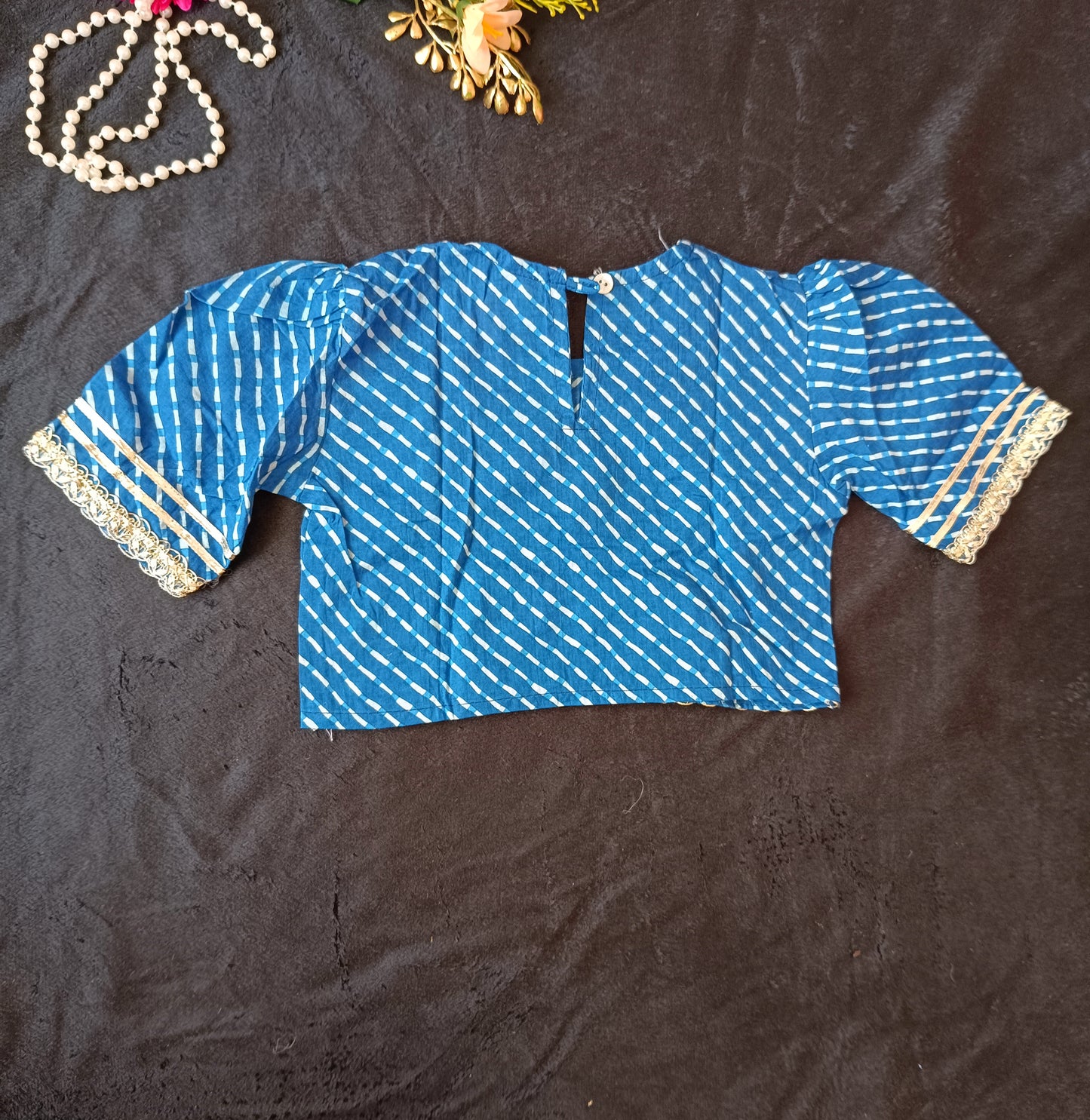 Block Print Blue Colour Lehenga Choli