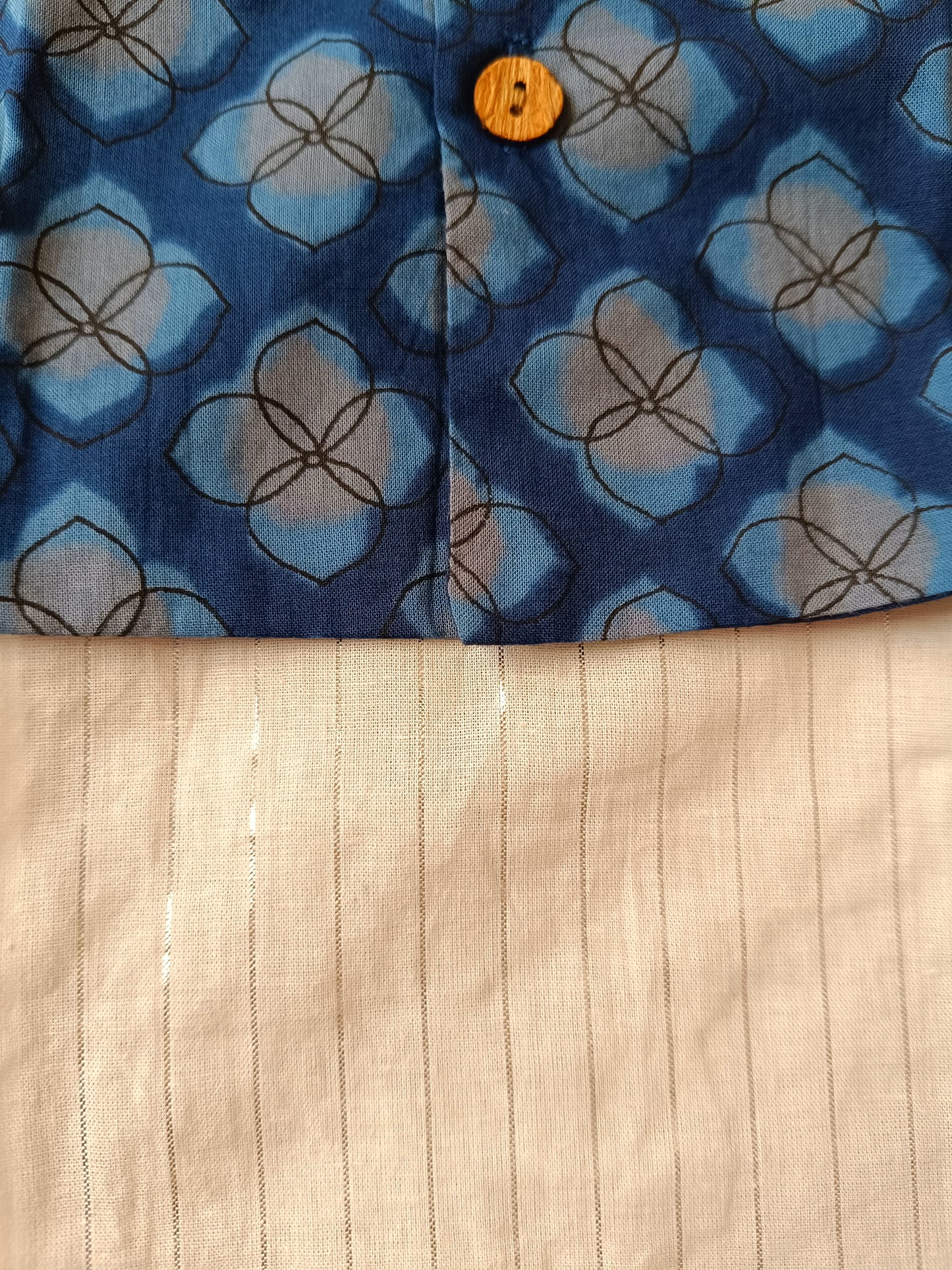 Royal Blue Jaal Buta Jacket with Kurta Pyjama