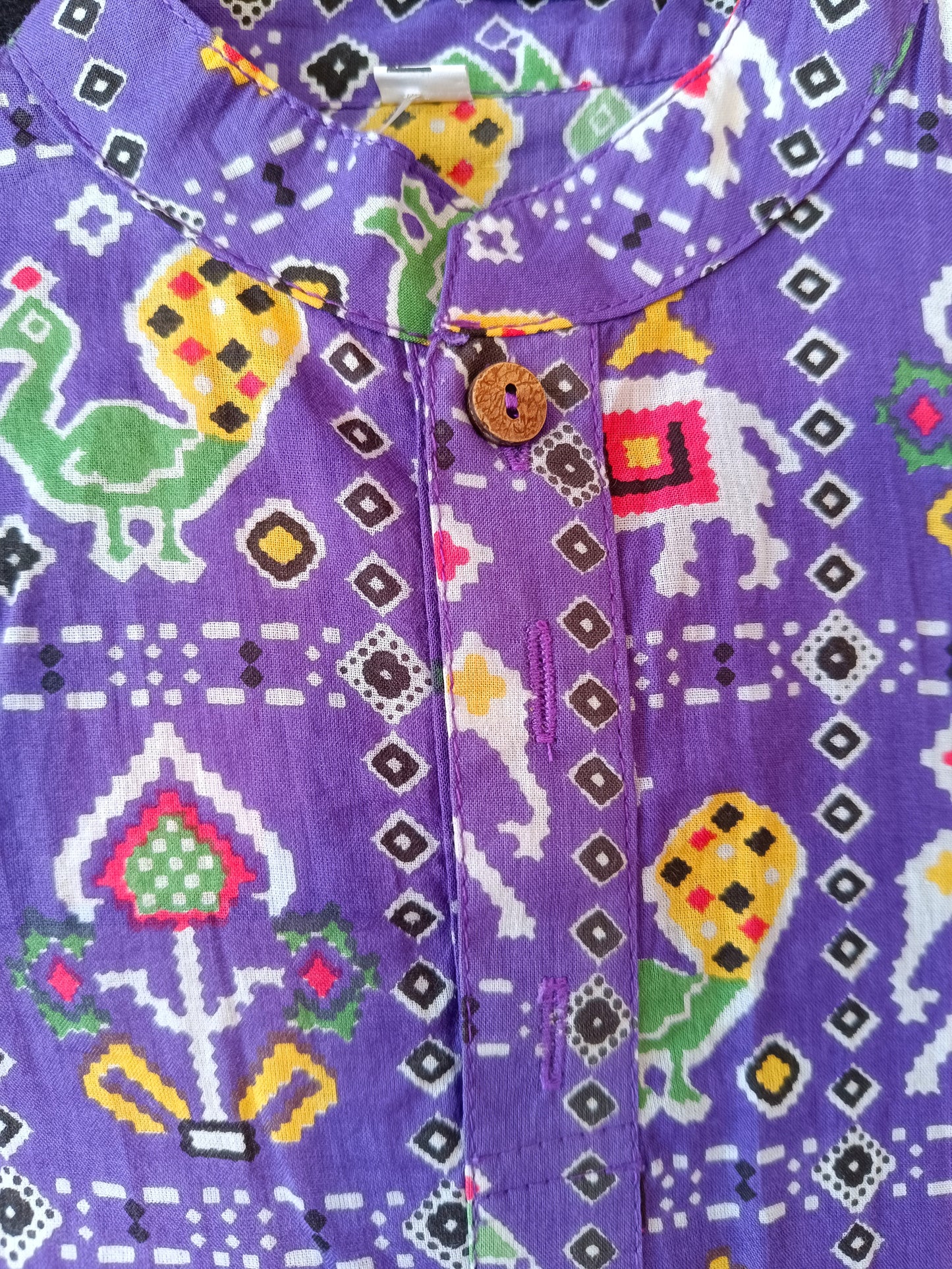 Lavender Patola printed Kurta -Pyjama
