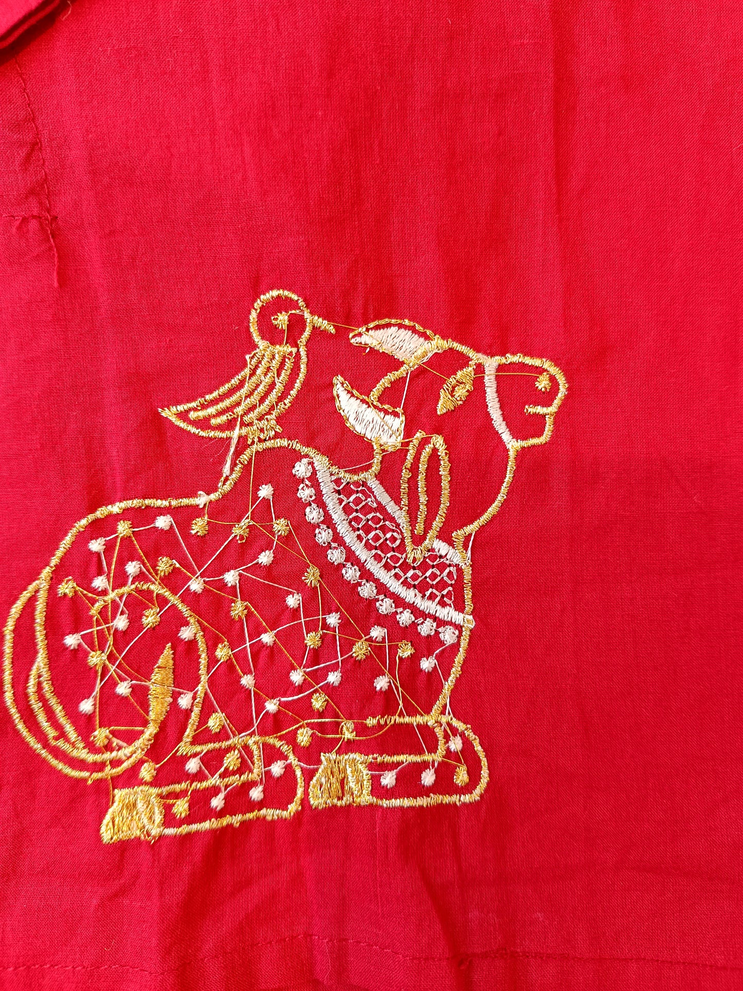 Maroon Nandi embroided Kurta- Payjama