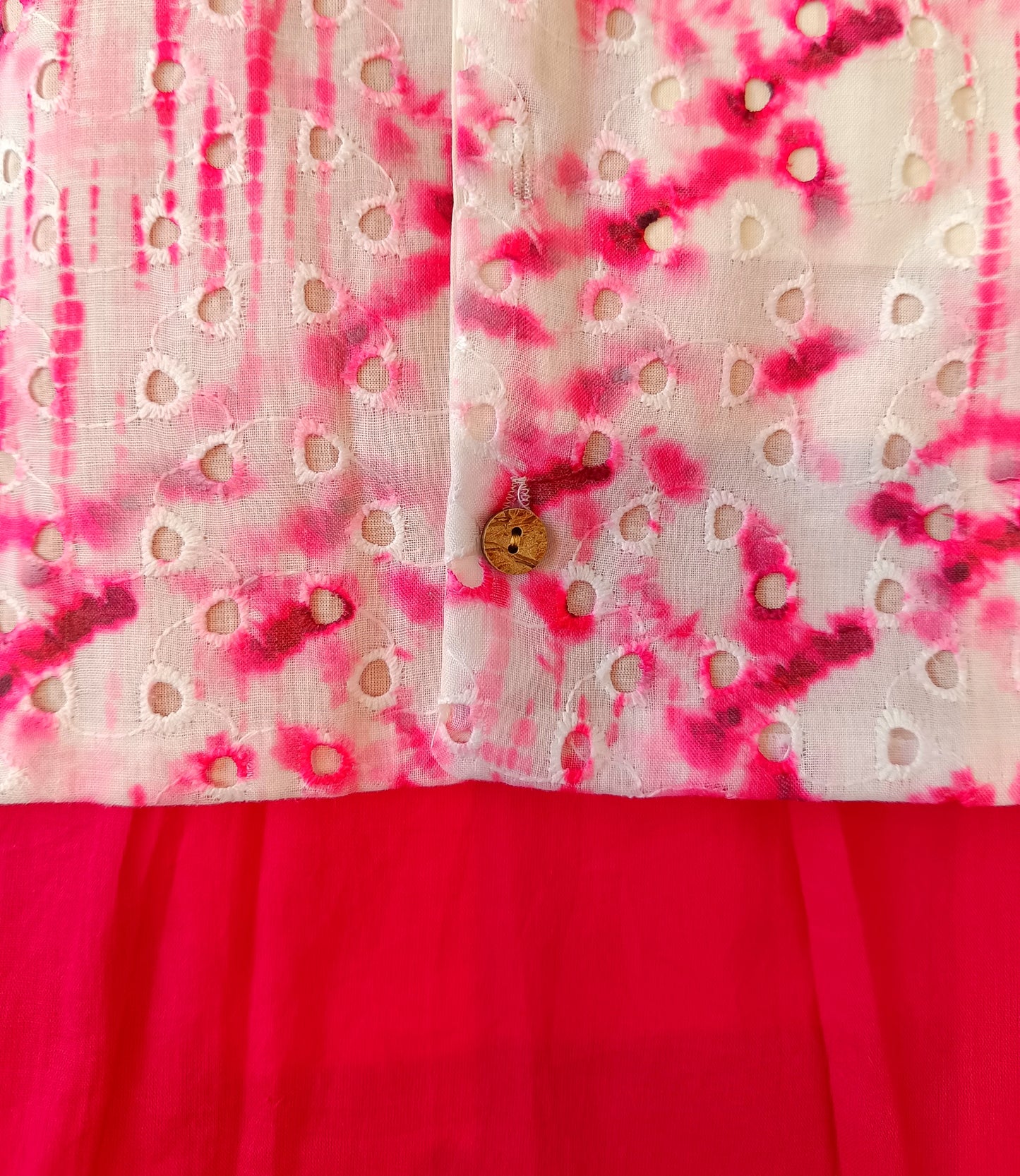 Schiffli Magenta Pink Jacket with Kurta -Pyjama