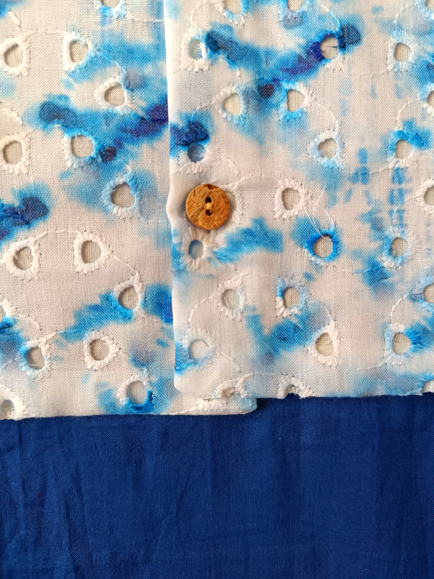 Schiffli Blue Jacket with Kurta -Pyjama