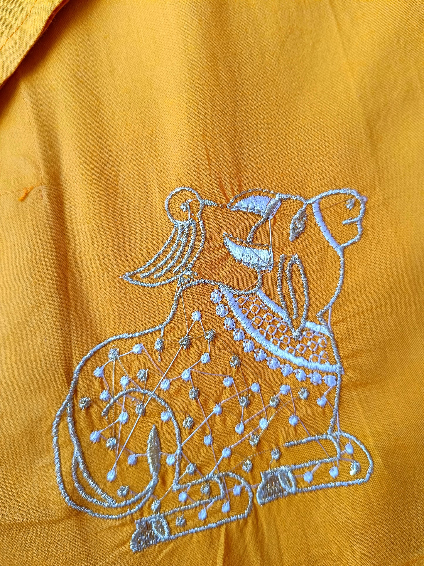 Mustard Nandi embroided Kurta- Payjama