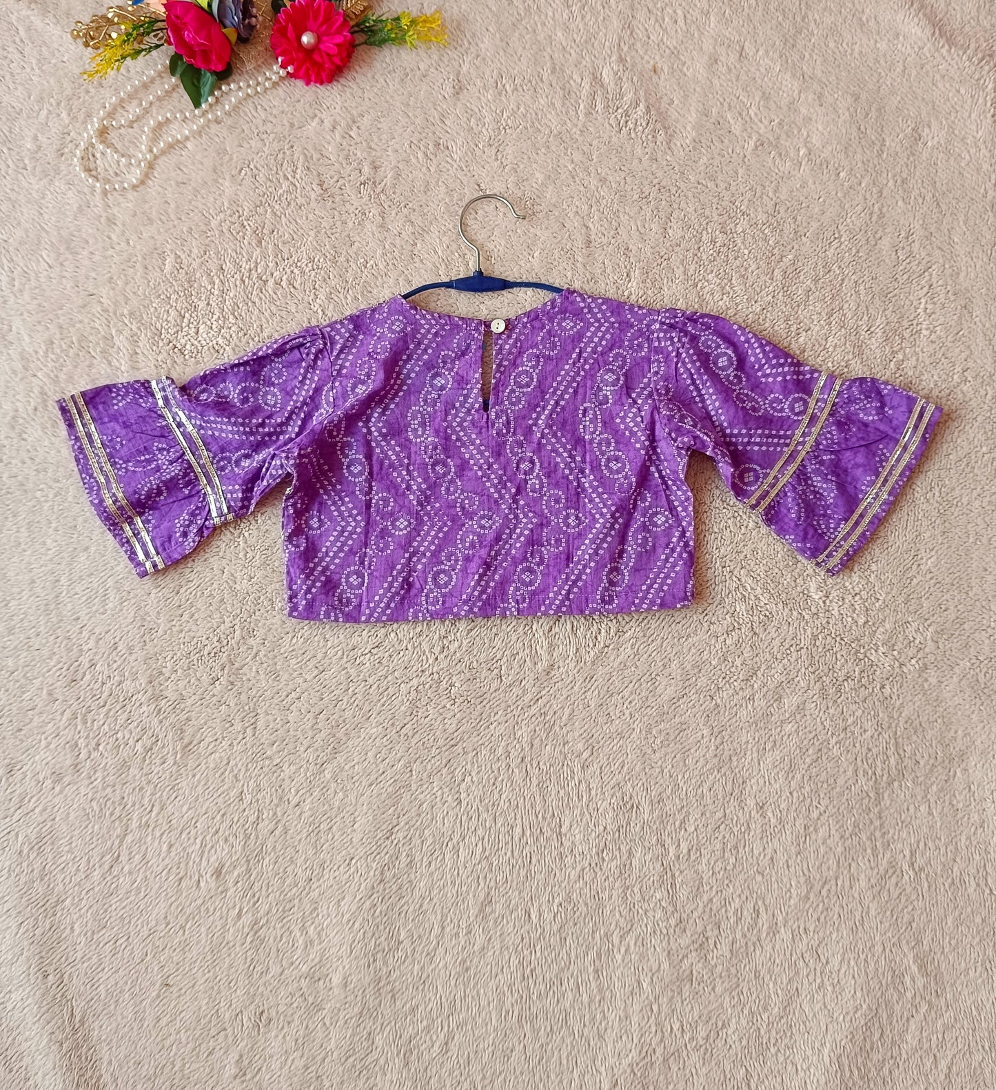 Bandhej Print Lavender Colour lehenga Choli