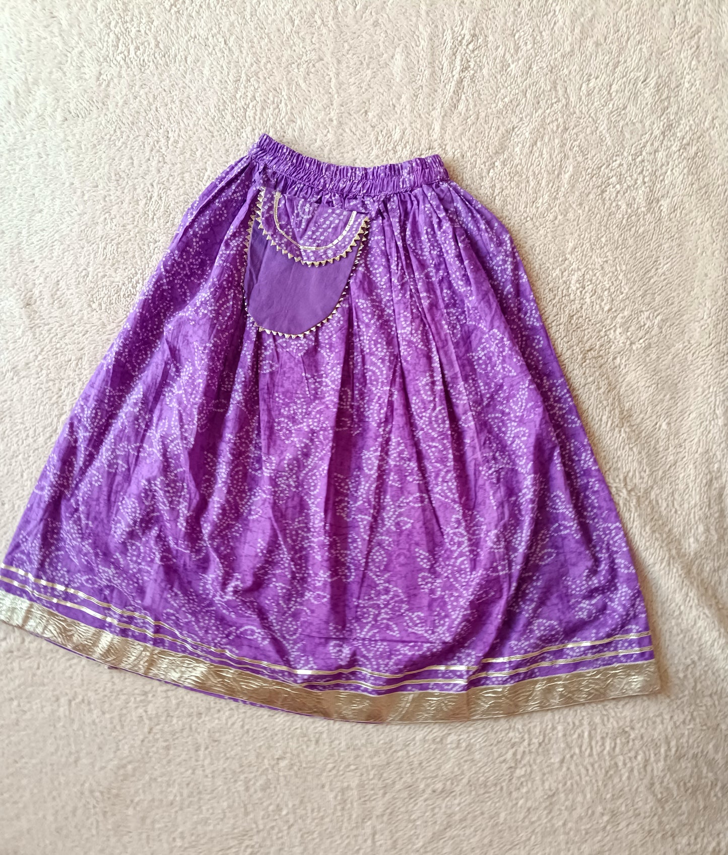 Bandhej Print Lavender Colour lehenga Choli