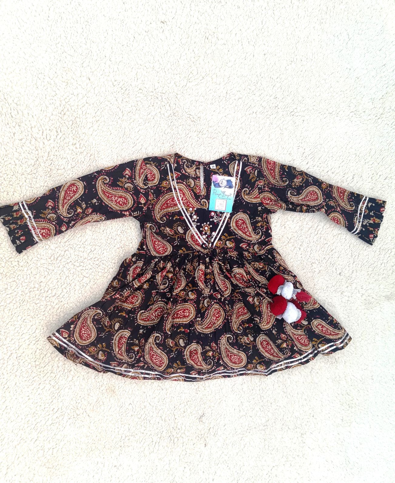 Block Print Black Colour Lehenga Choli