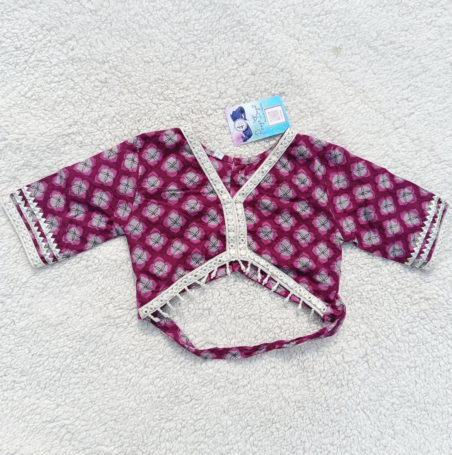 Jaal Buta Print wine Colour lehenga Choli
