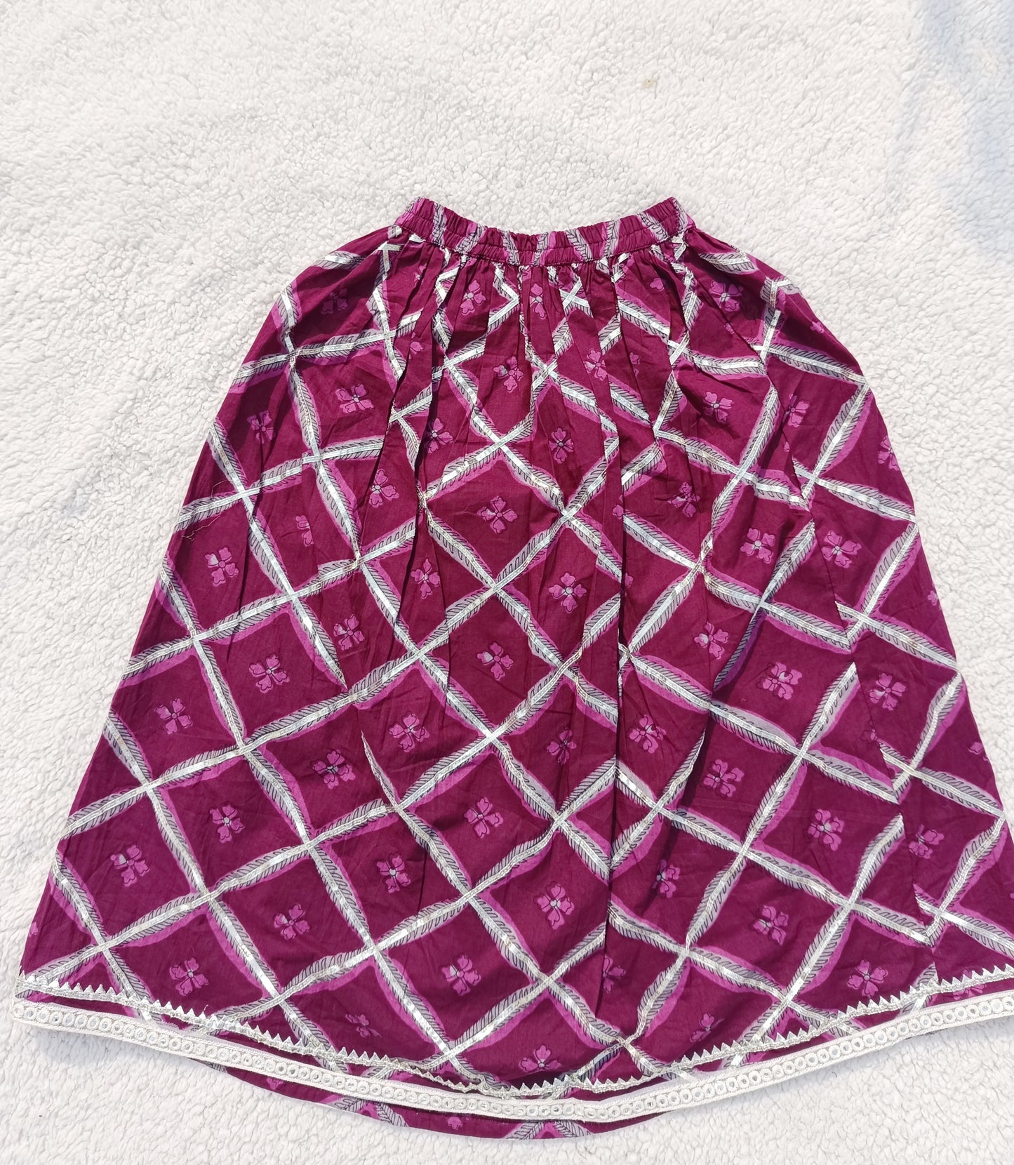 Jaal Buta Print wine Colour lehenga Choli
