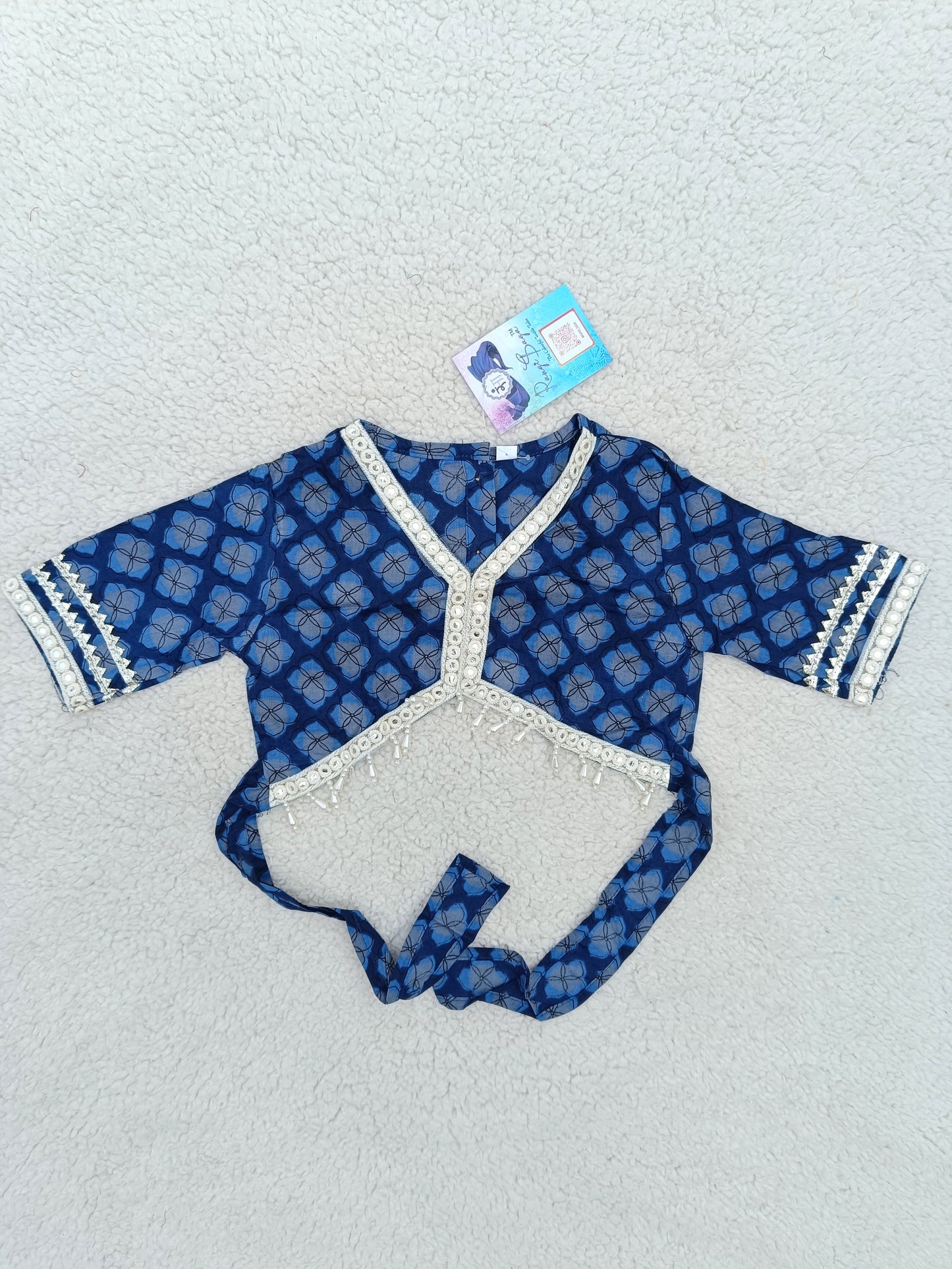 Jaal Butta Print Blue Coloured Lehnga Choli