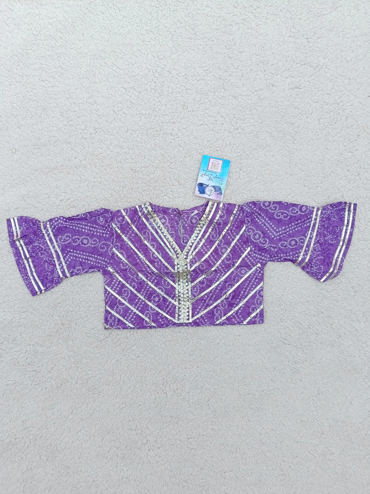 Bandhej Print Lavender Colour lehenga Choli