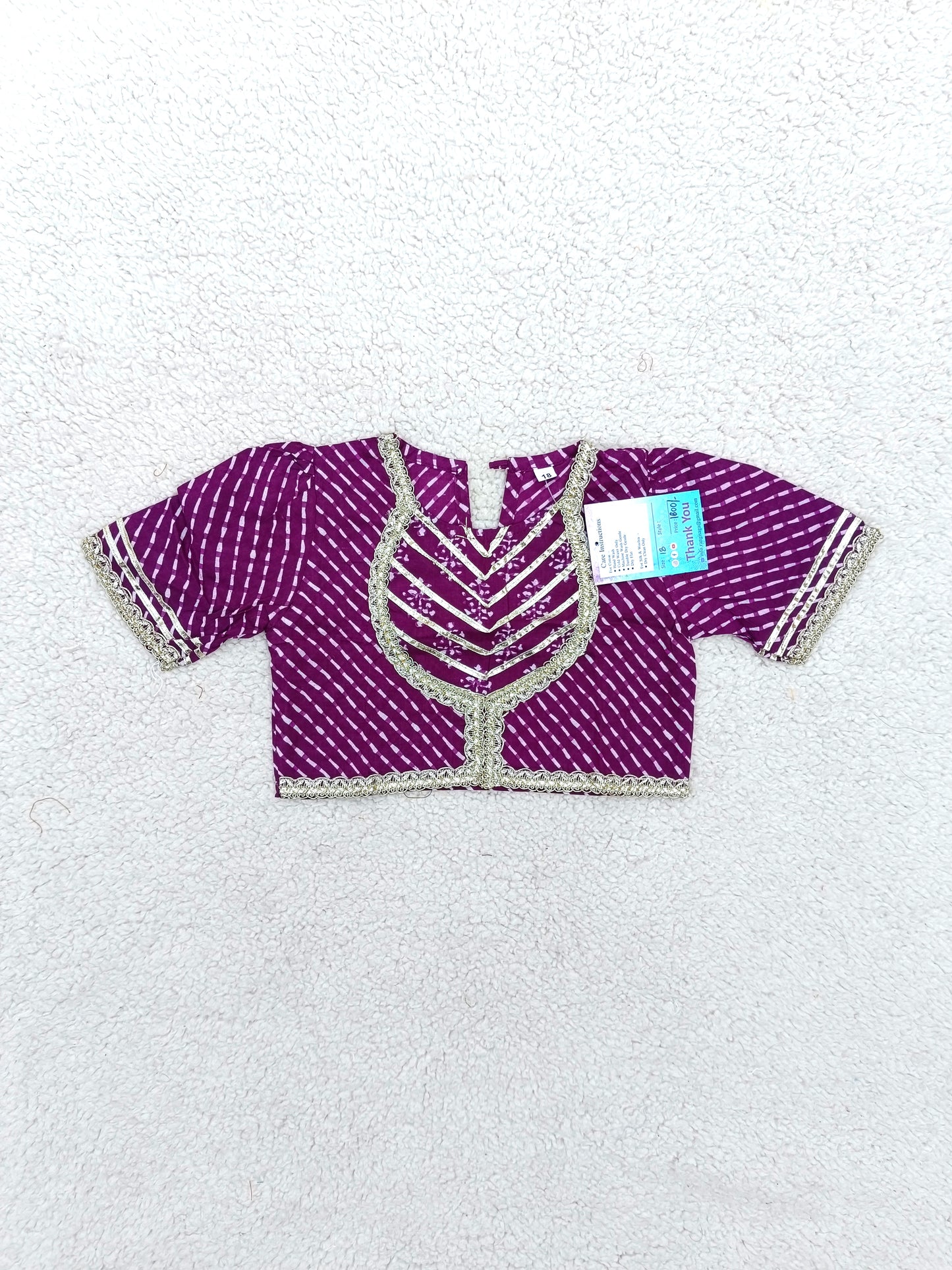 Block Print Purple Colour Lehenga Choli