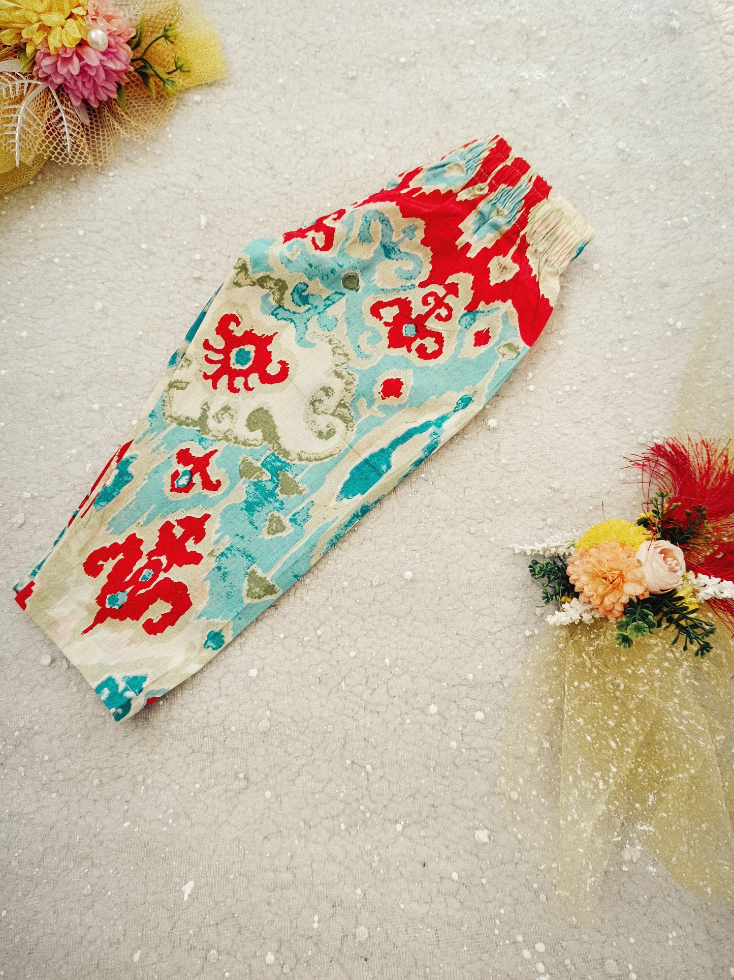 Digital Print Blue & Red Colour Girls Co-Ords