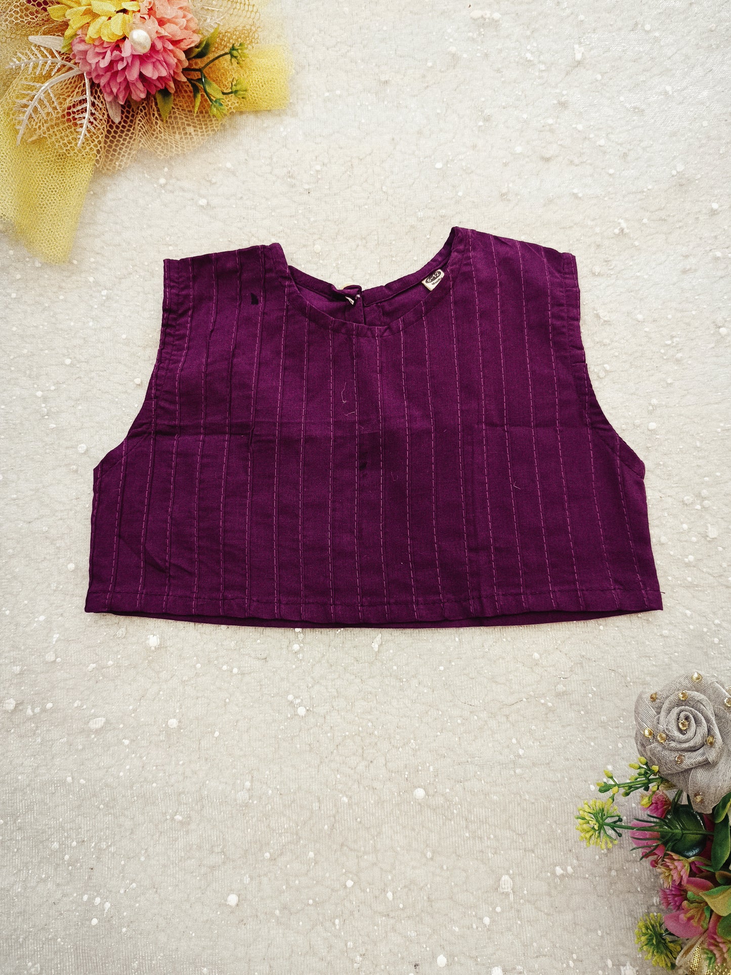 Purple Floral Printed 3 Piece Girls Co-Ords