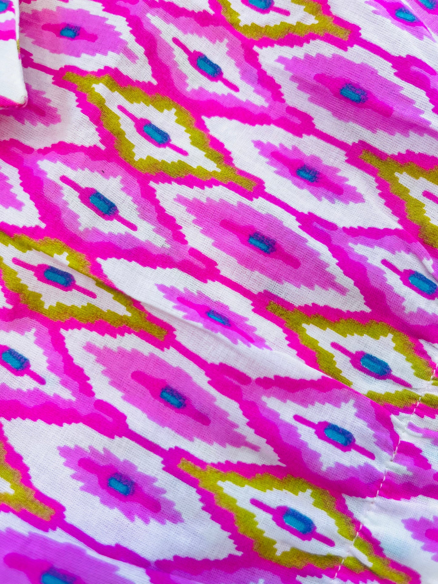 Pink Ikat Printed Girls Co-Ords