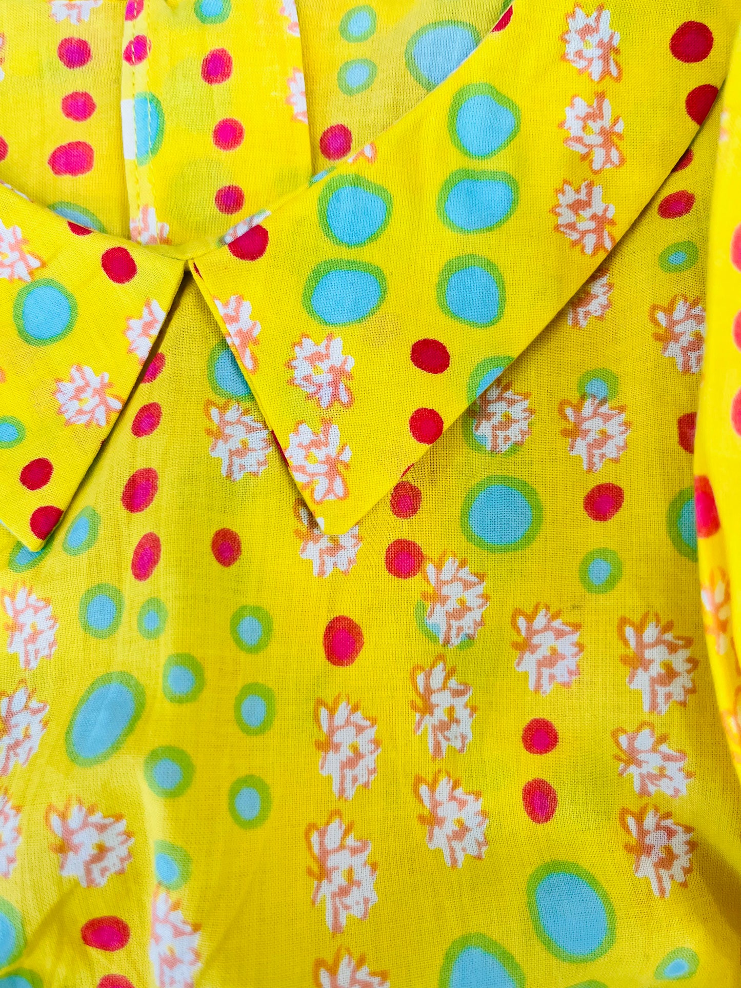 Yellow Coloured polka dots Printed Girls Co-Ords