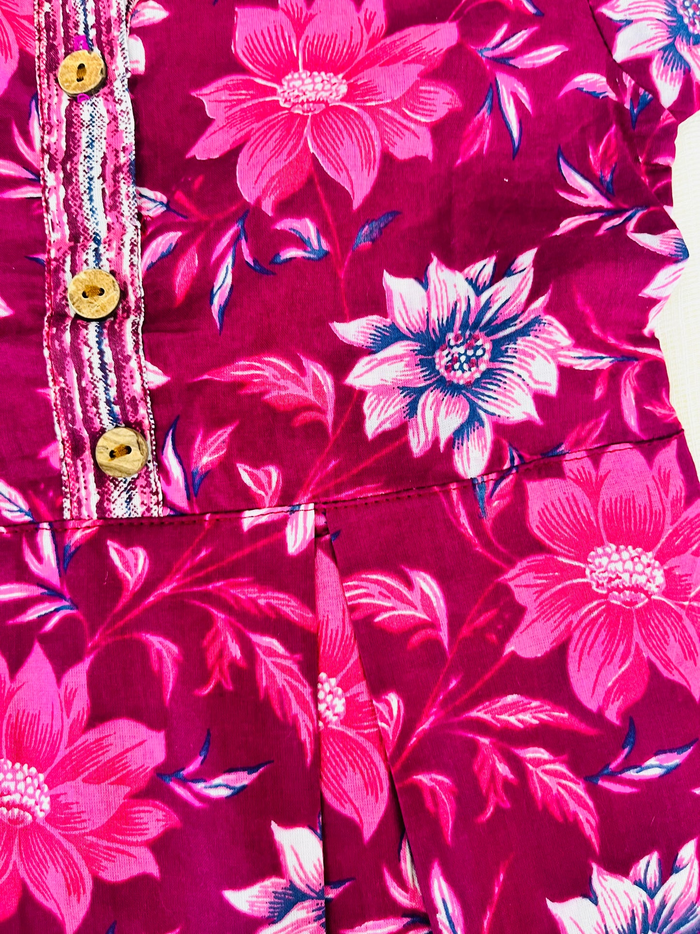 Flower Print Wine Colour Girls Co-Ords