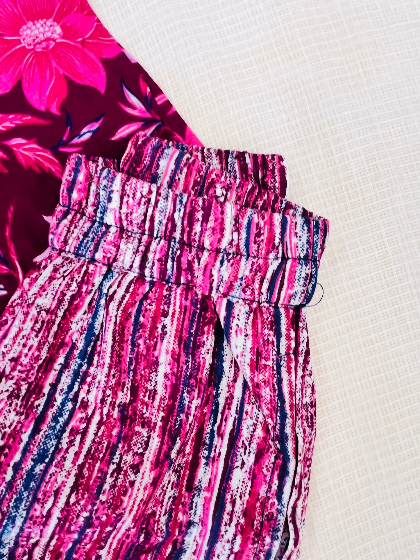 Flower Print Wine Colour Girls Co-Ords