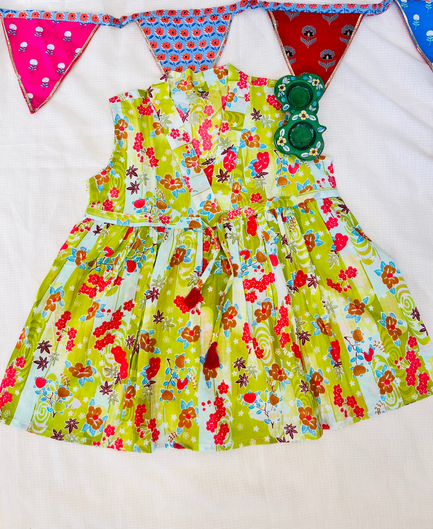 Yellow Flower Printed Girls Co-Ord Set