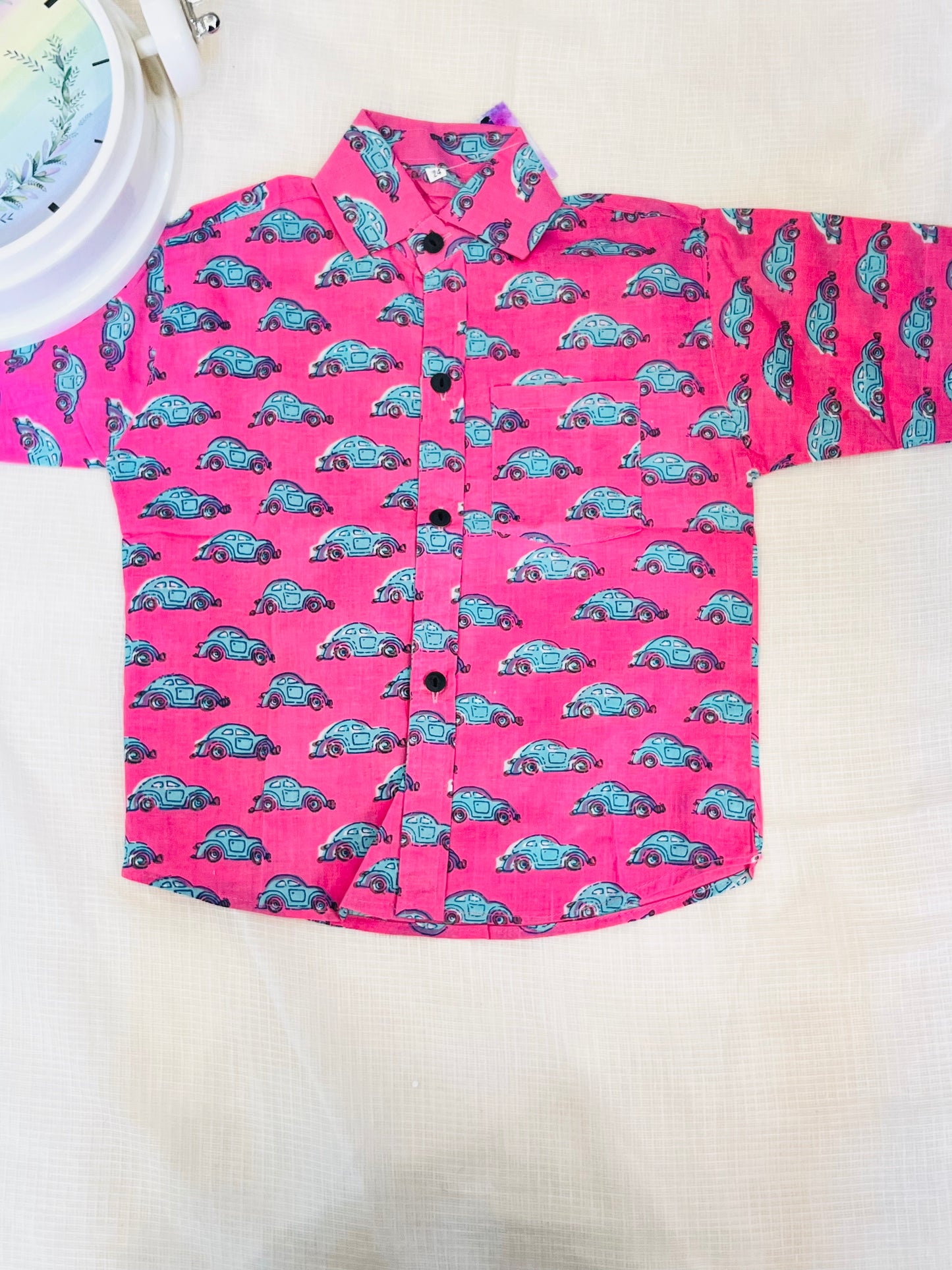 Blue Car printed Shirt for Boy