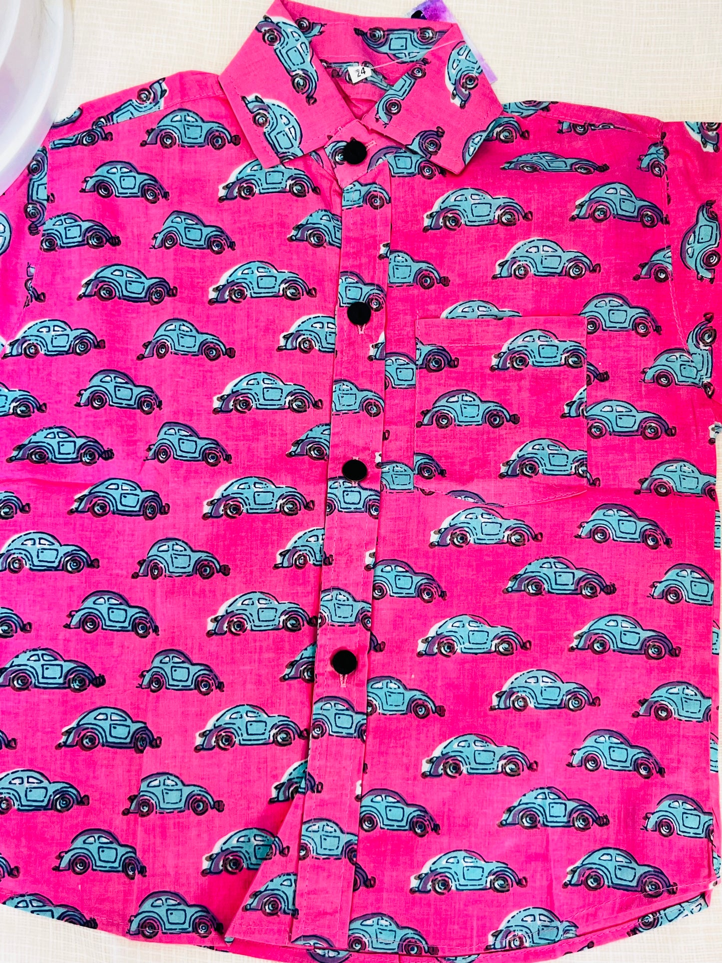 Blue Car printed Shirt for Boy