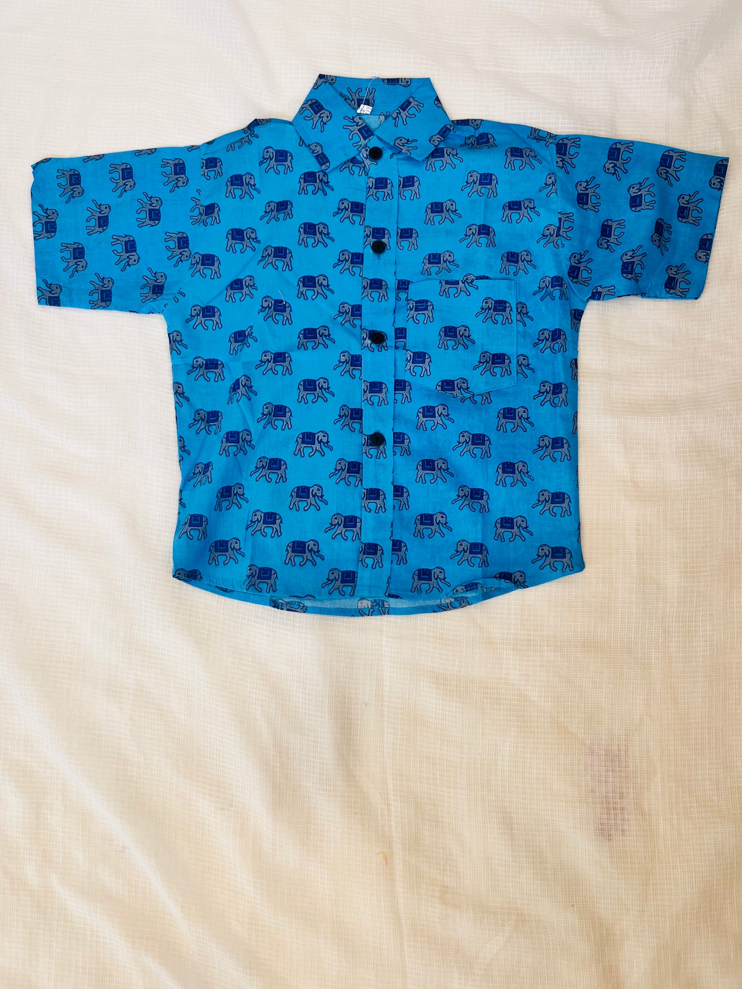 Blue Elephant print Shirt