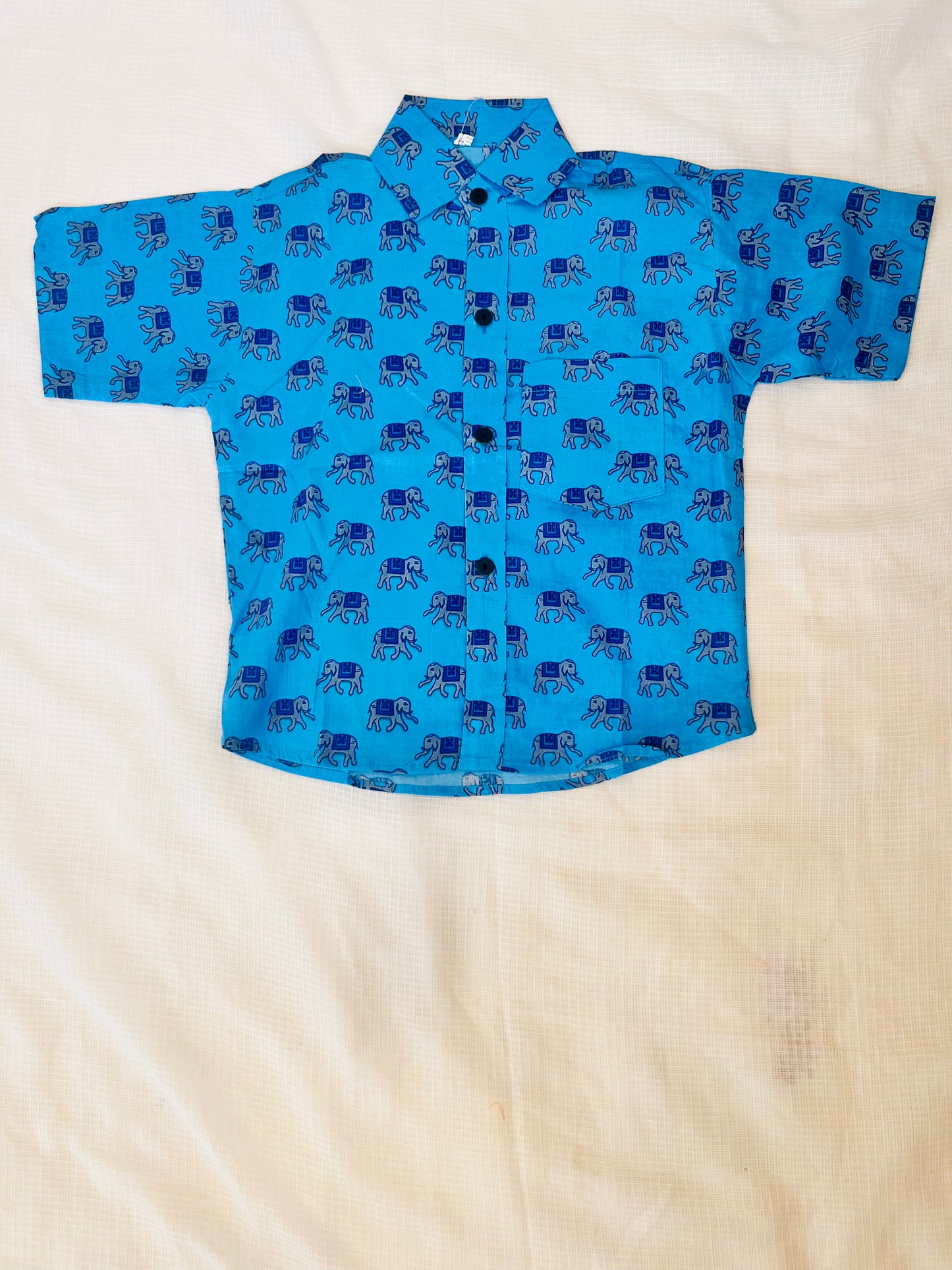 Blue Elephant print Shirt