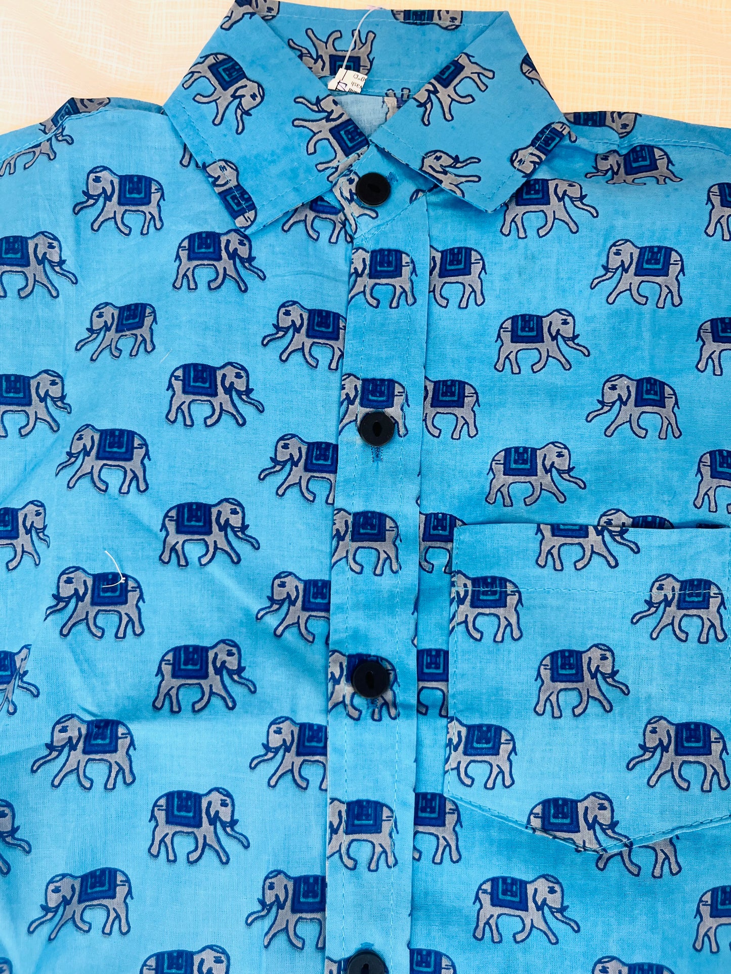 Blue Elephant print Shirt