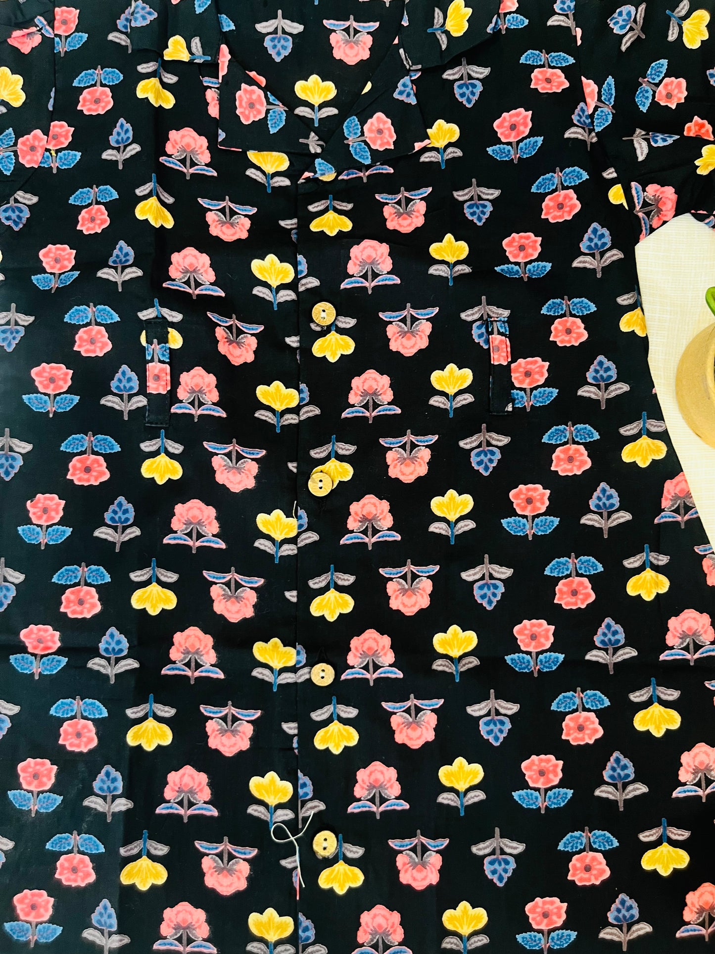 Flower Printed Black color Summer Frock For girls