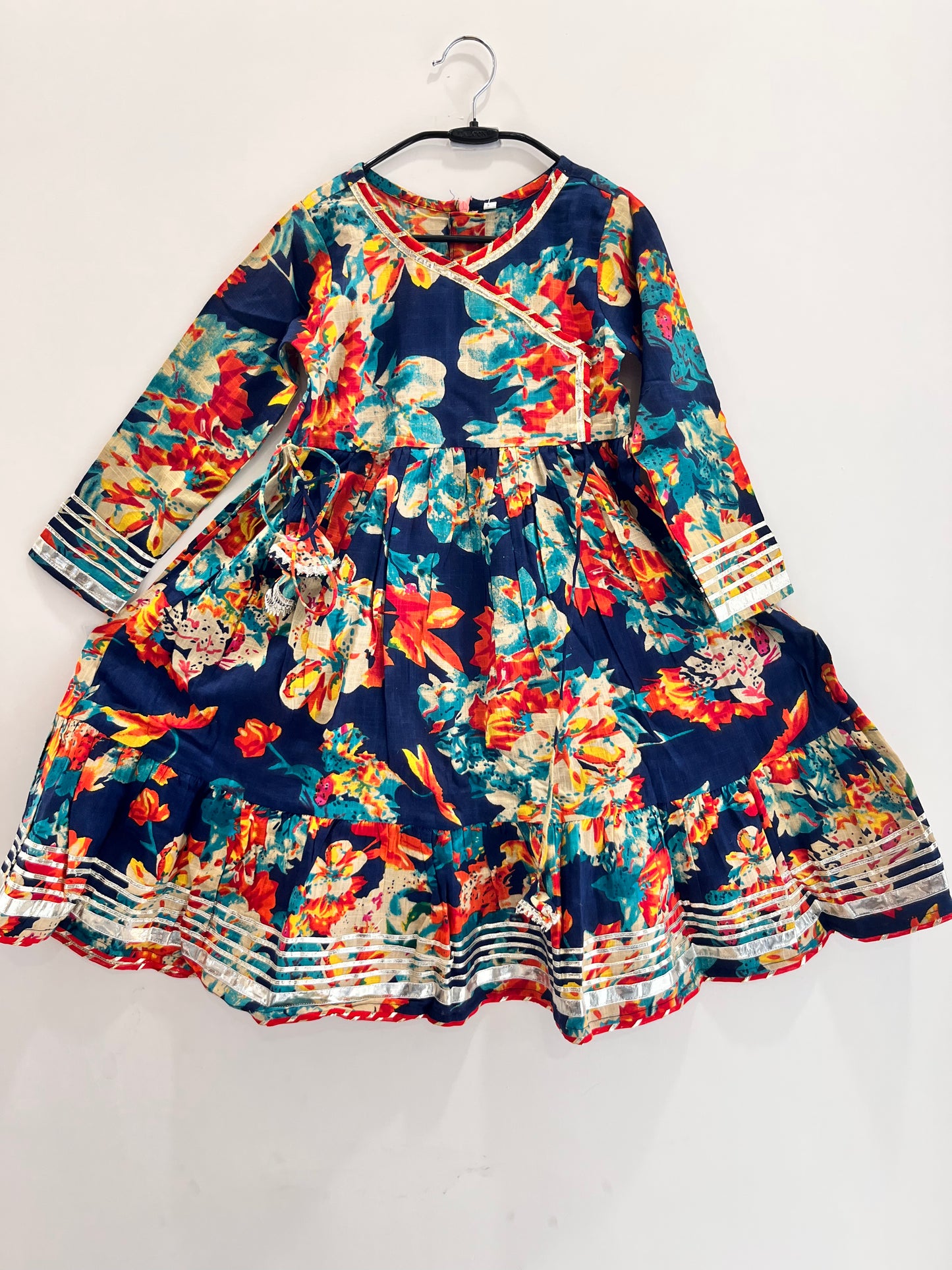 Floral Printed Cotton Gown For girls