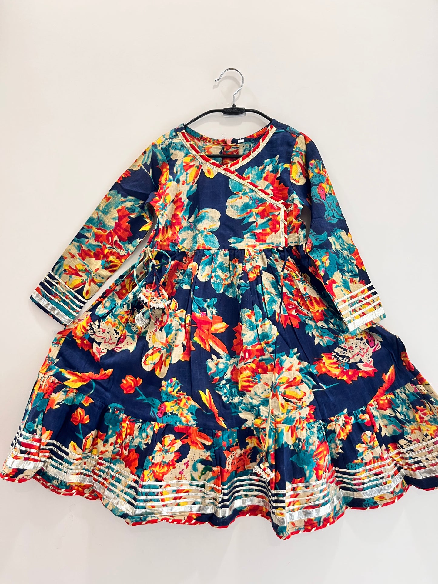 Floral Printed Cotton Gown For girls