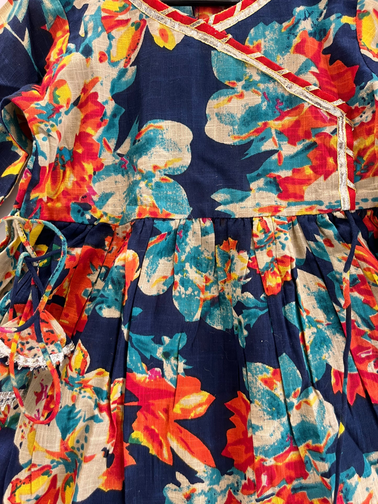 Floral Printed Cotton Gown For girls
