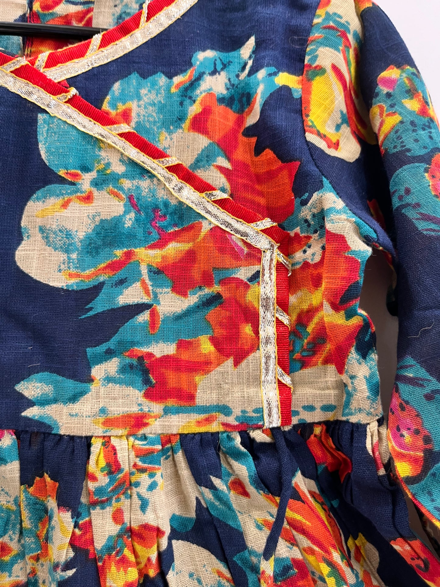 Floral Printed Cotton Gown For girls