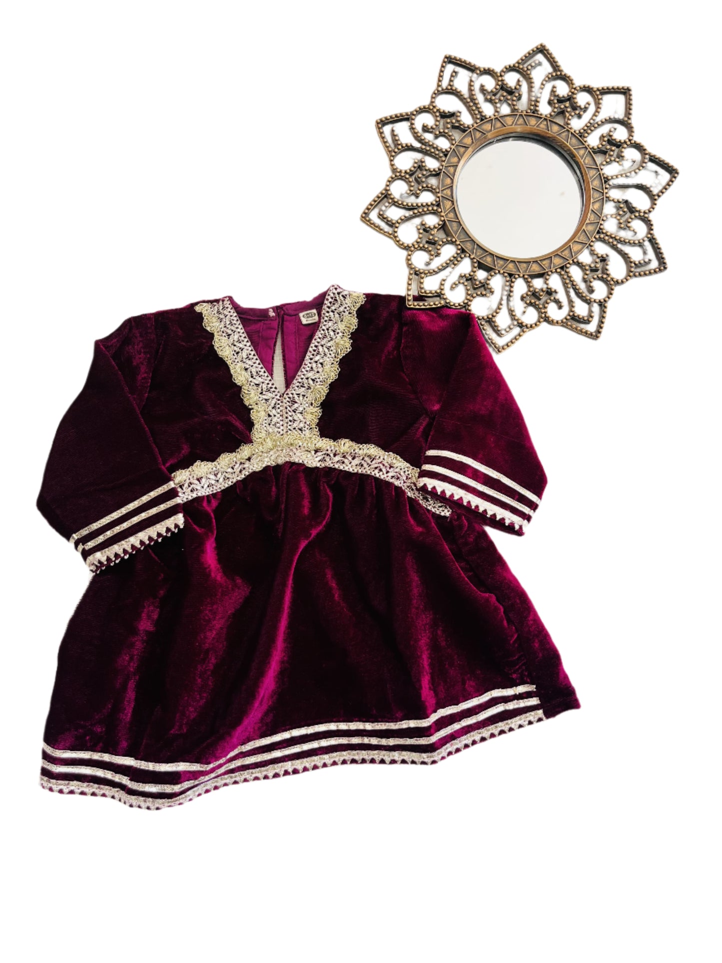 Pink Coloured Alia Cut Velvet Kurti With Sharara