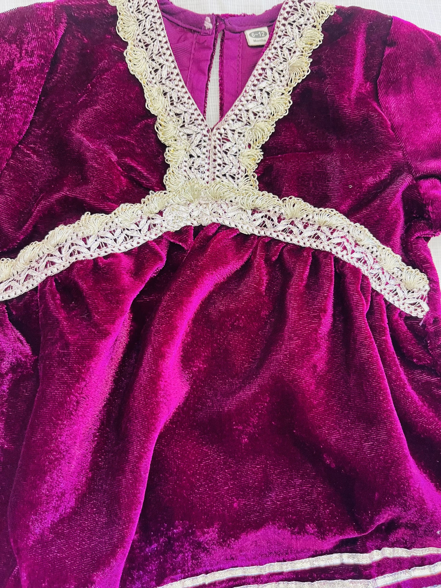 Pink Coloured Alia Cut Velvet Kurti With Sharara