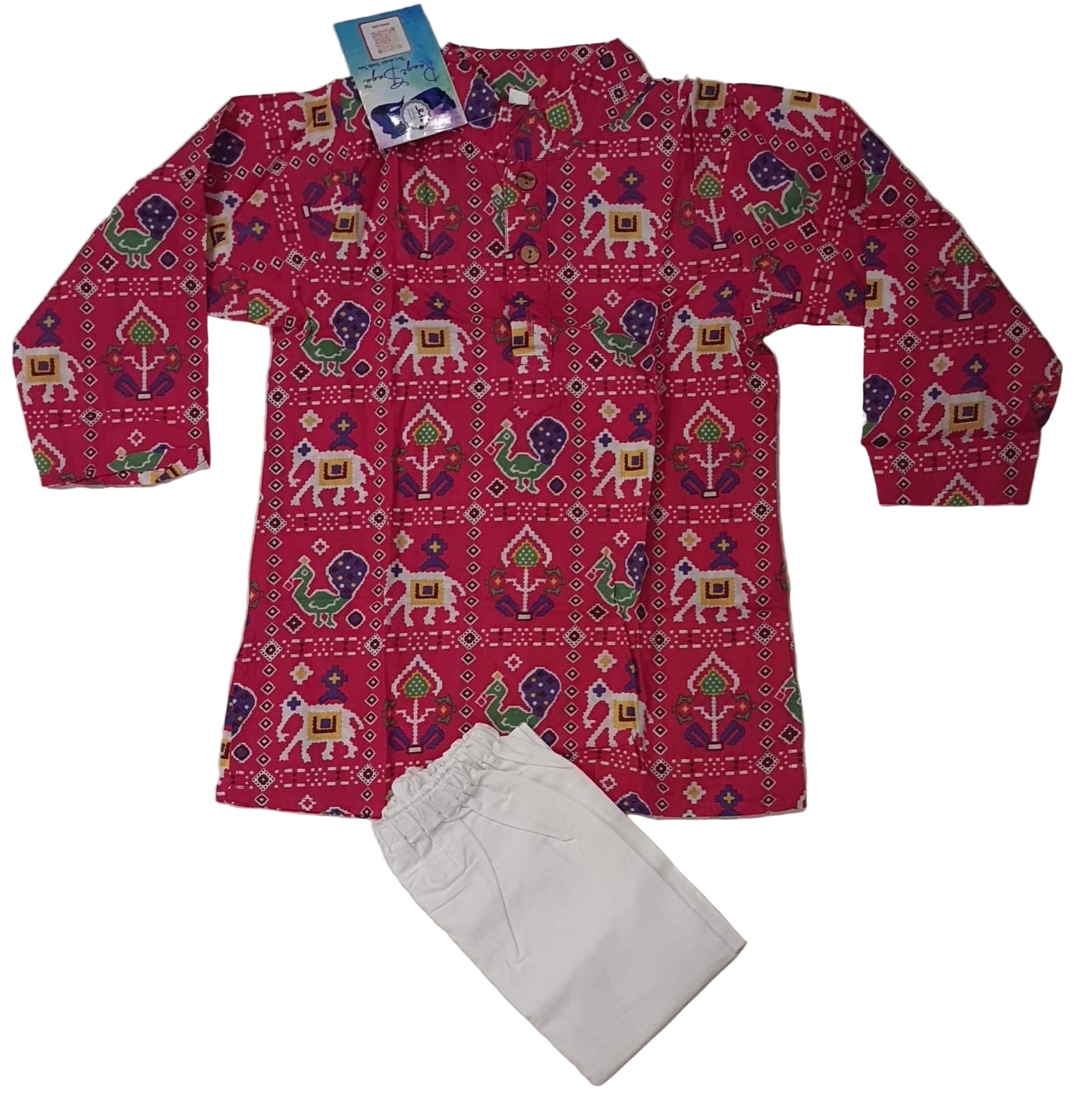 Pink Patola printed Kurta -Pyjama